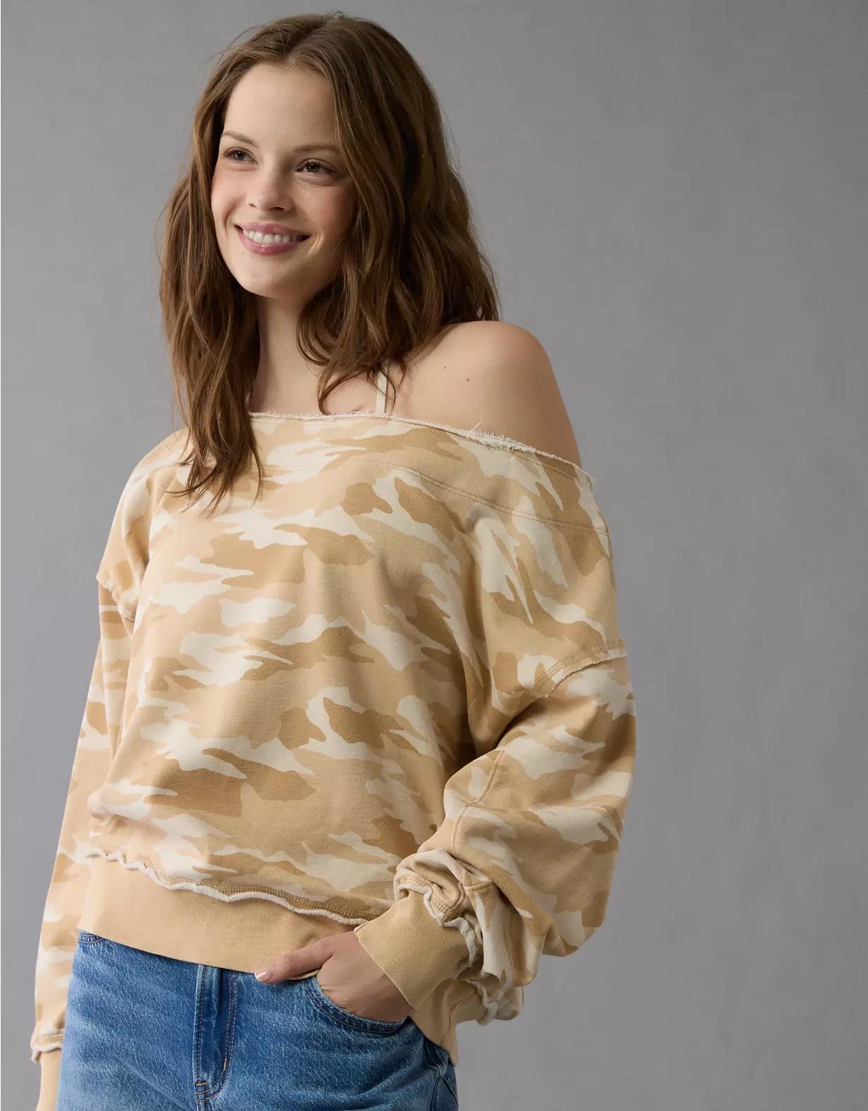 AE Off The Shoulder Sweatshirt Product Image