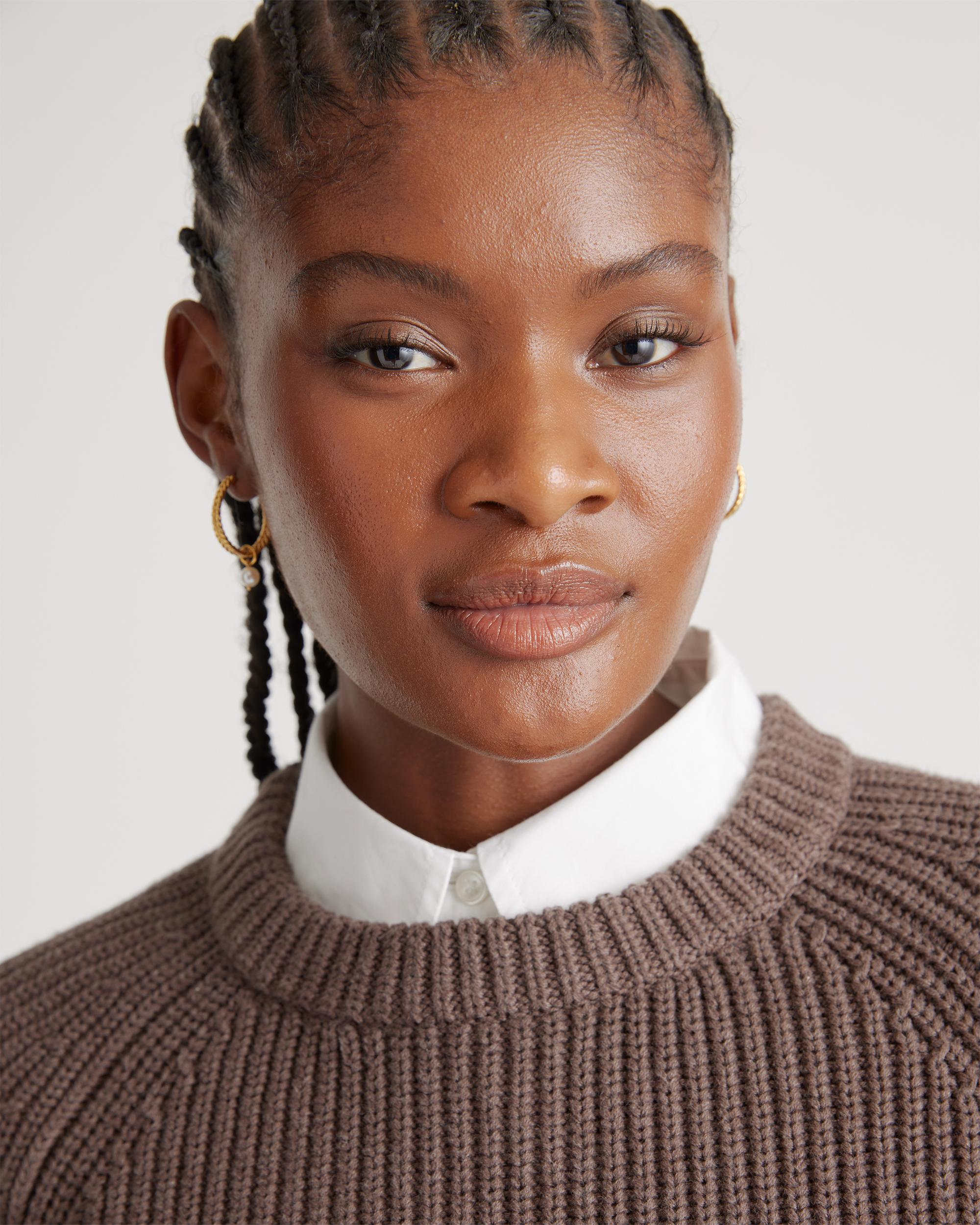 Quince | Women's Fisherman Crew Sweater Size XS, Organic Cotton Product Image