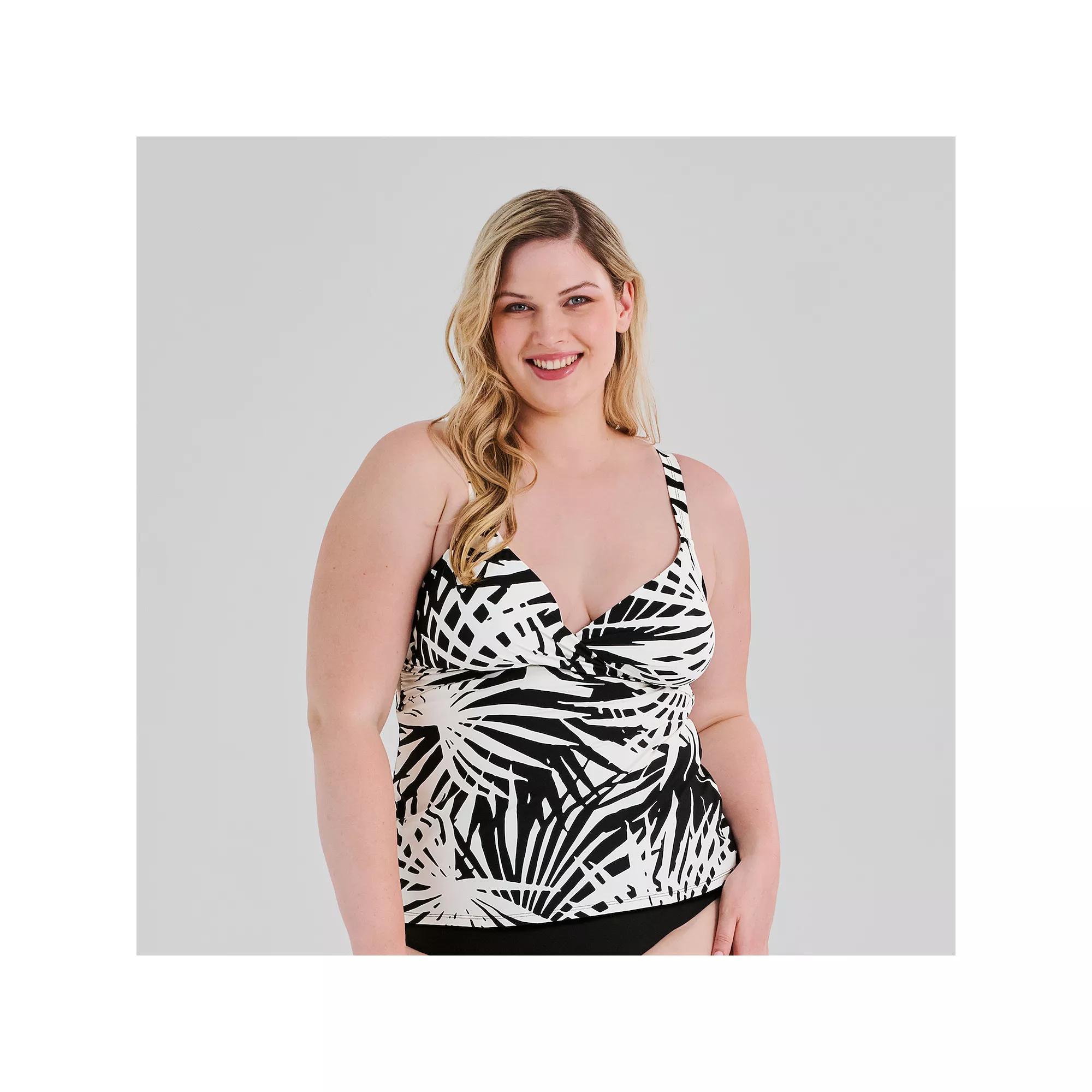 Plus Size Freshwater Molded Twist Front Tankini Swim Top, Women's, Size: 2XL, Palmea Product Image