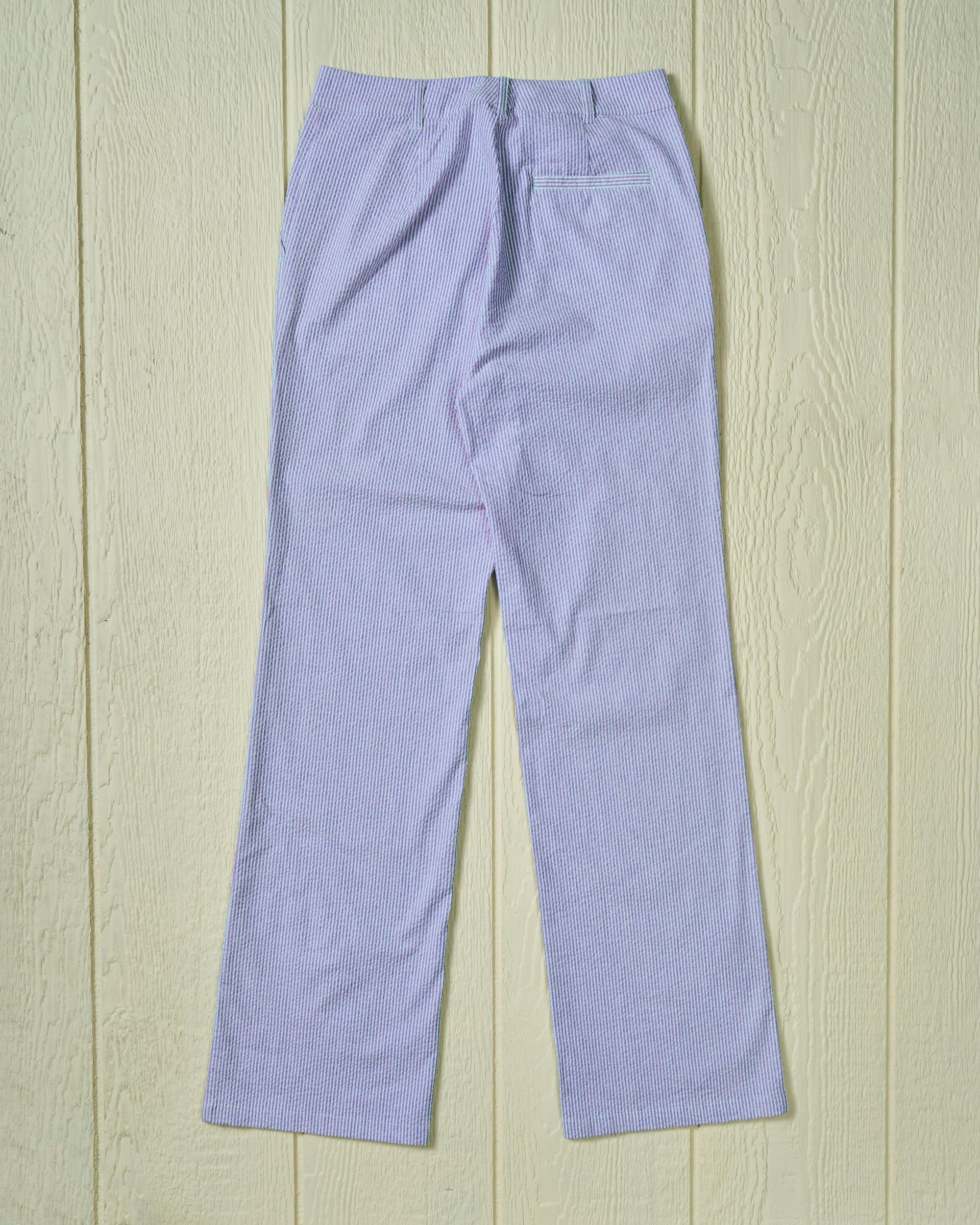 Women's Relaxed Pant in Overdyed Blue Seersucker Product Image