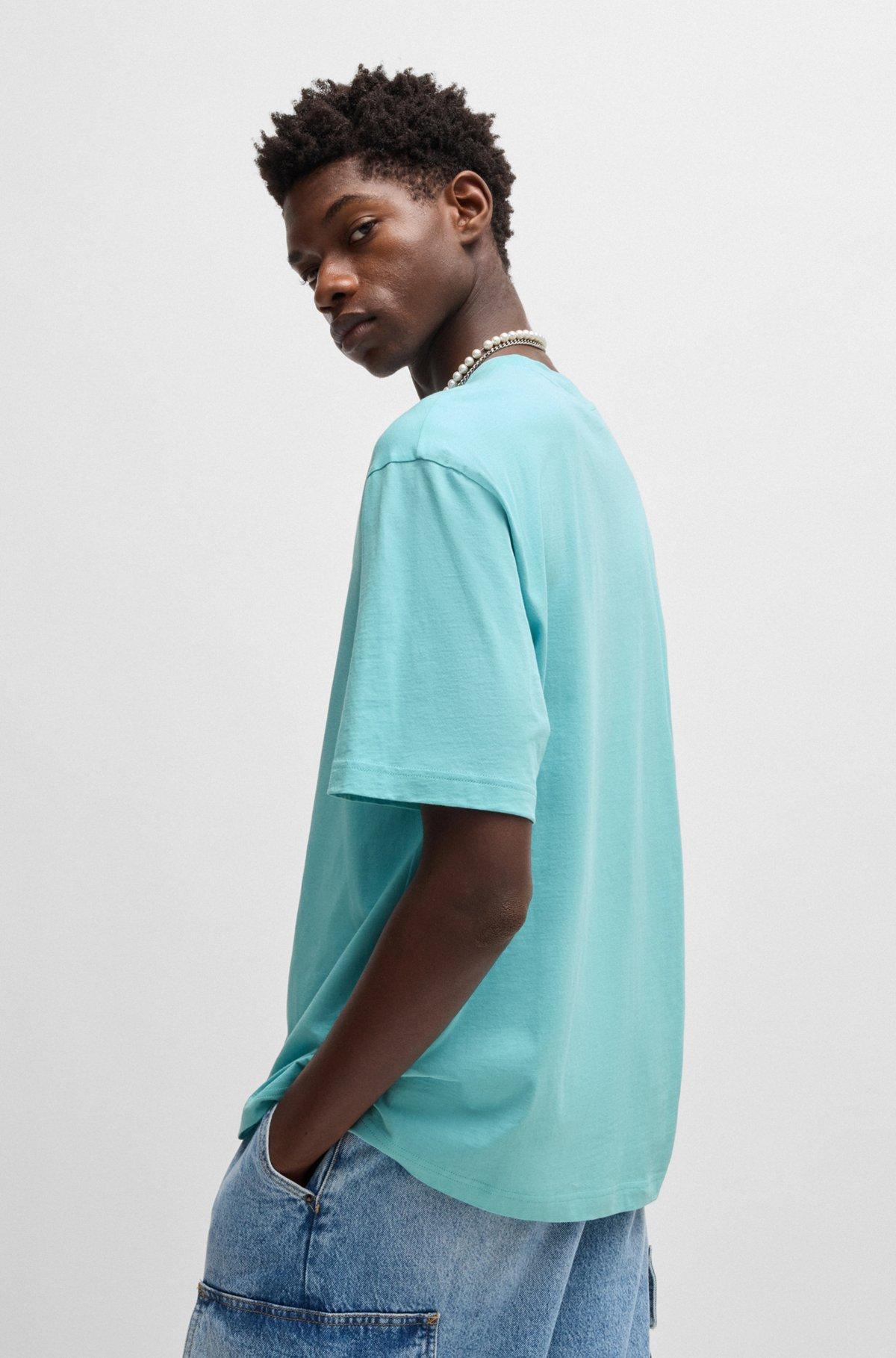 Cotton-jersey T-shirt with logo artwork Product Image