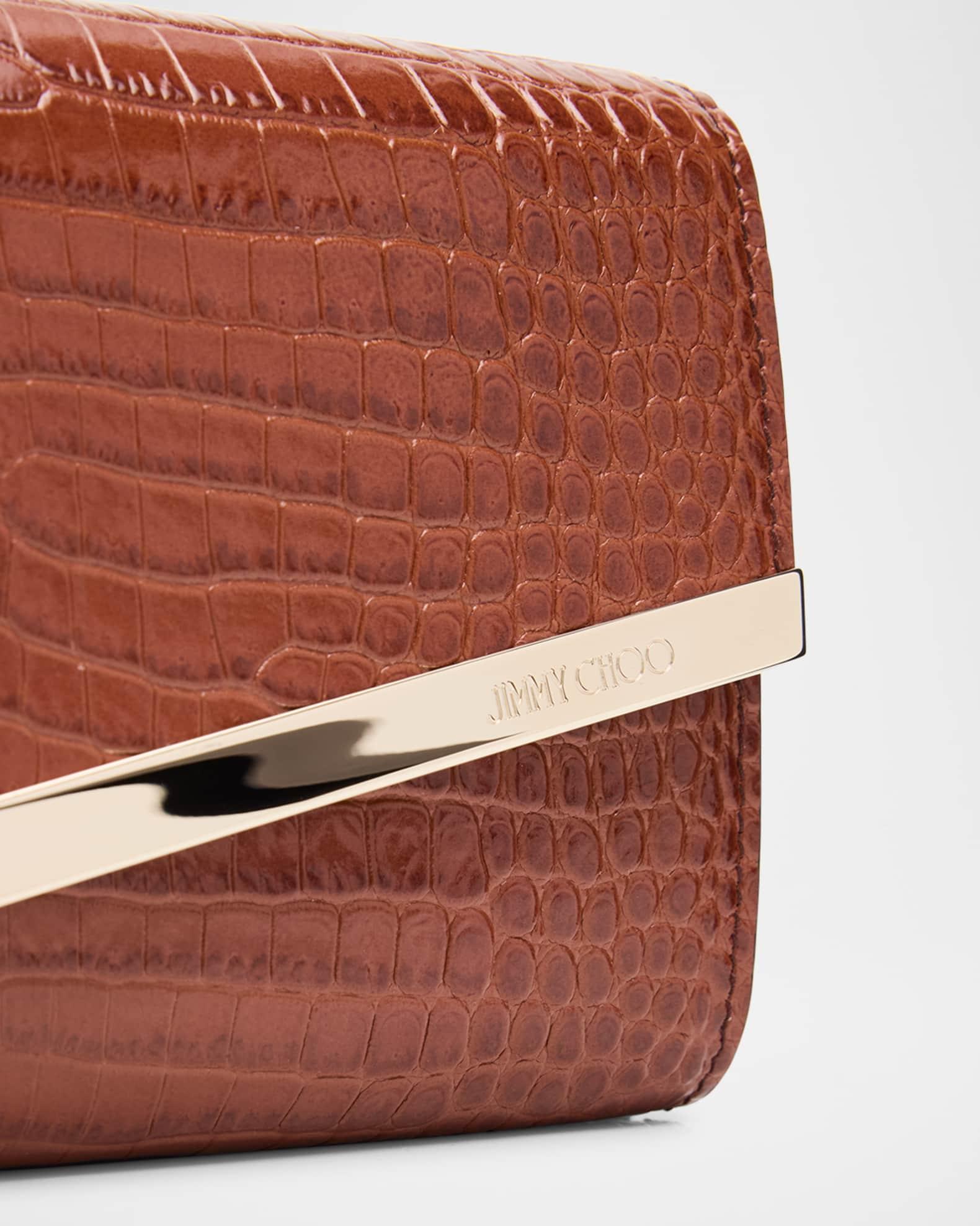Emmie Embossed Leather Clutch Bag Product Image