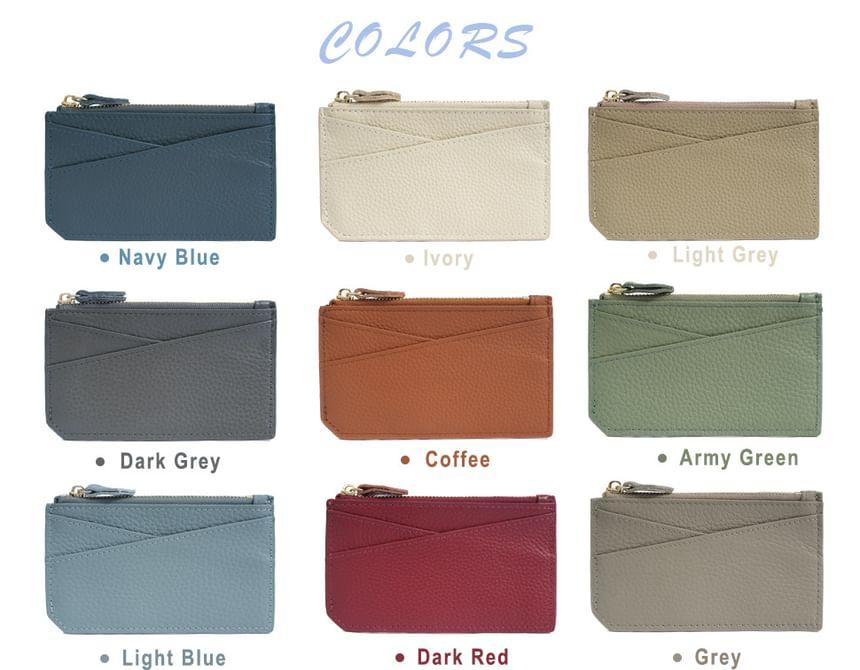 Plain Genuine Leather Card Holder Product Image