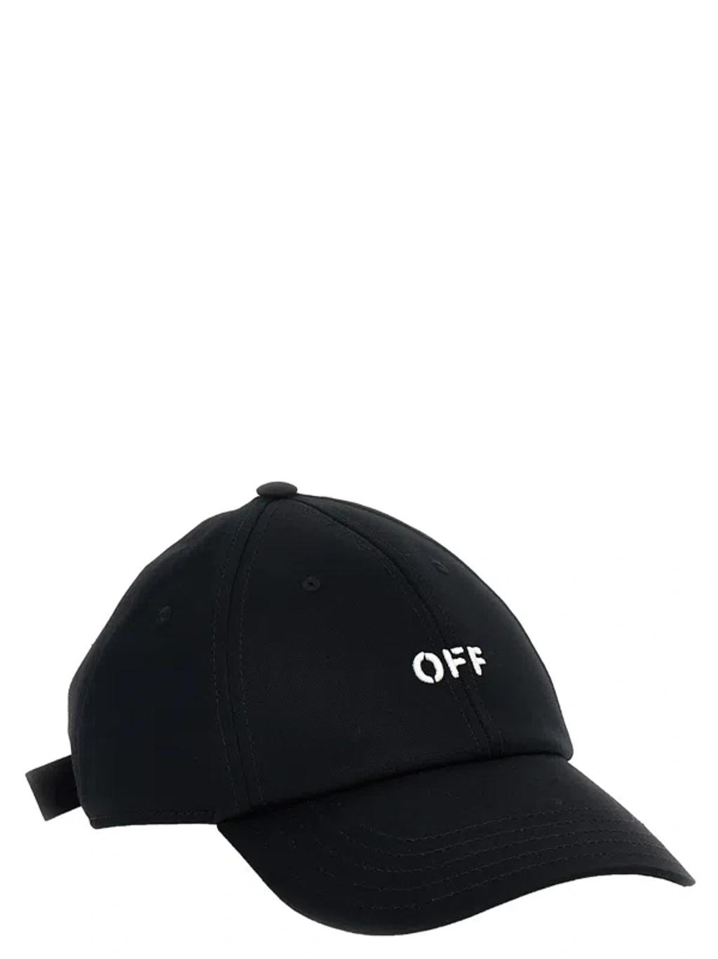 OFF-WHITE Logo-embroidered Baseball Cap With Curved Peak In Black Product Image
