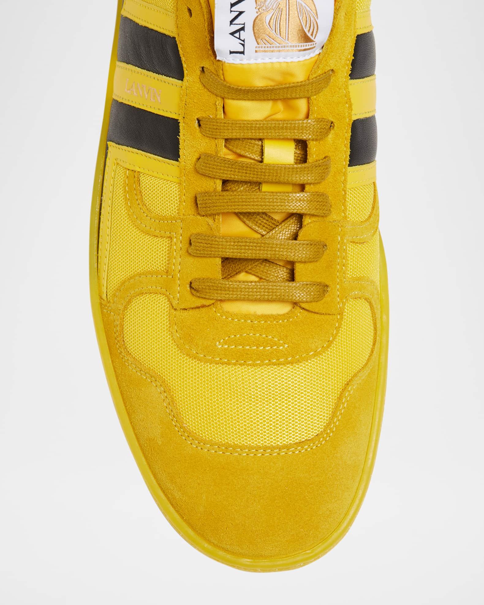 Men's Clay Leather and Mesh Low-Top Sneakers Product Image