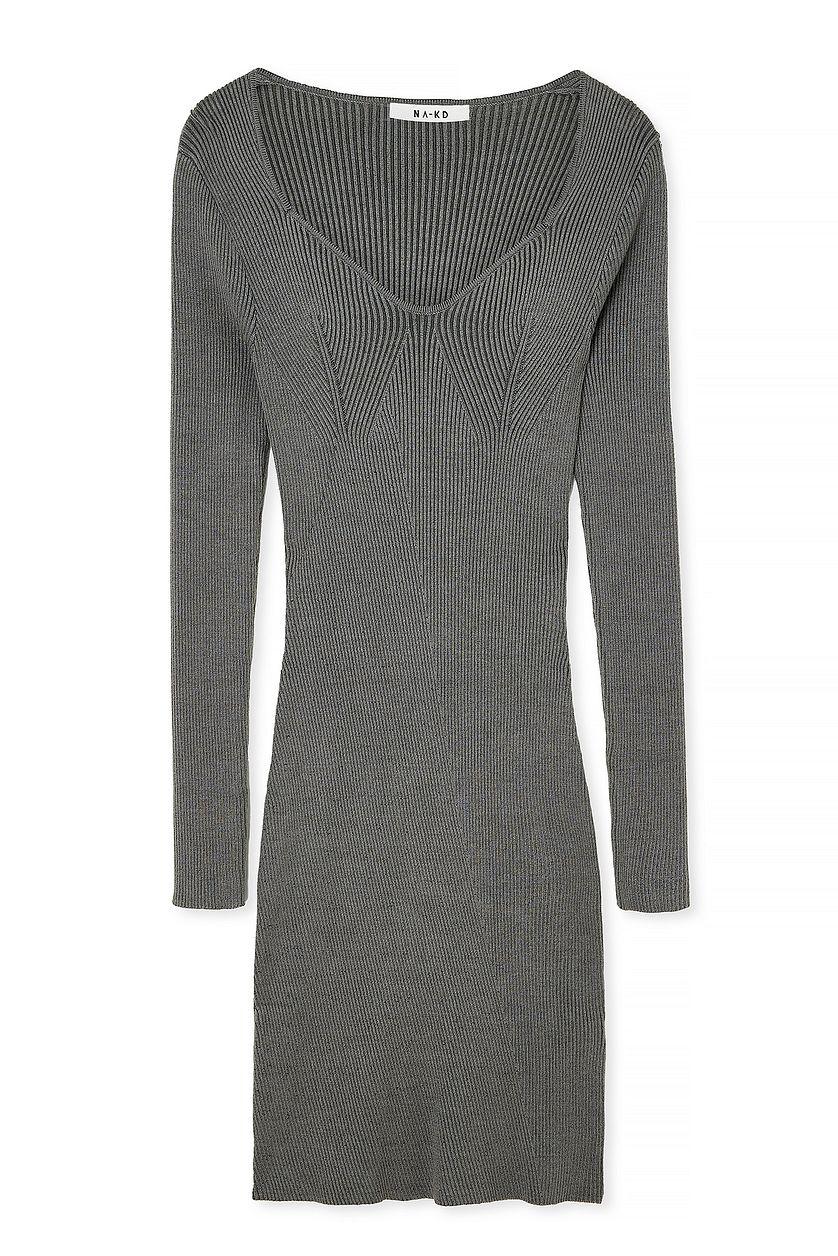 Knitted Ribbed Mini Dress Product Image