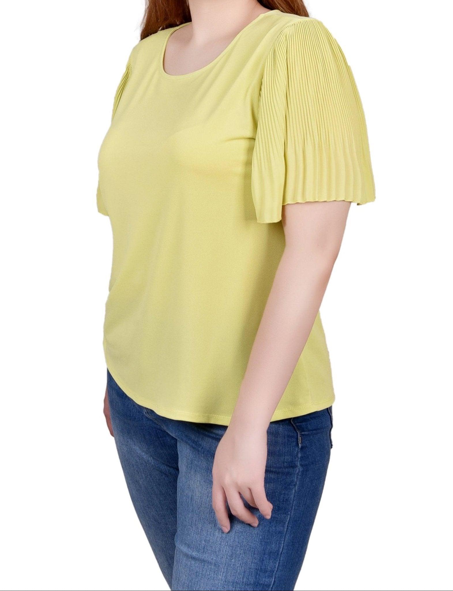 Pleated-Sleeve Top Product Image