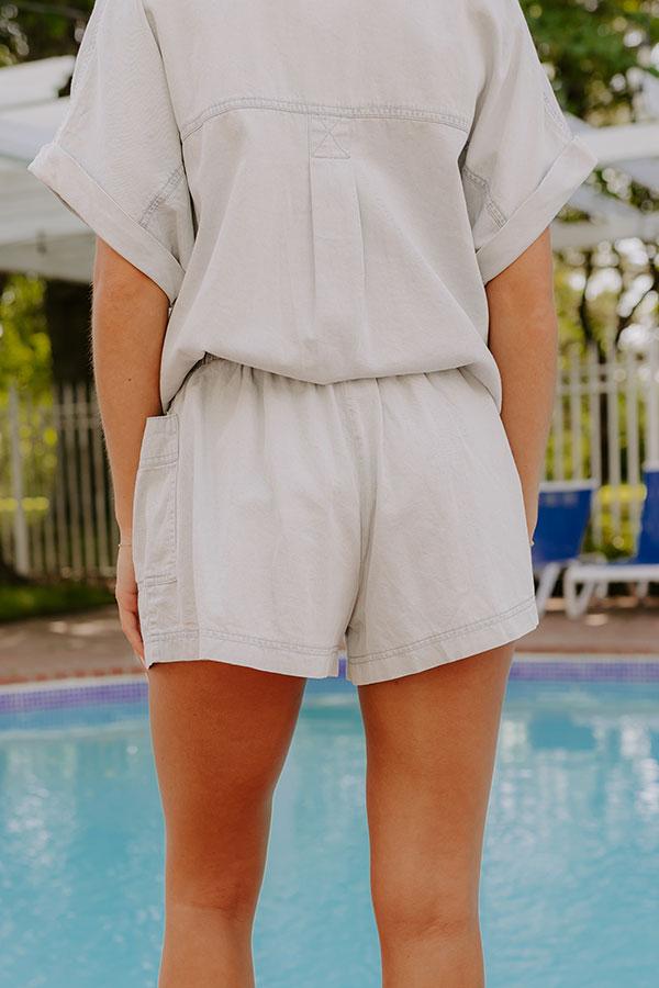 Coastal Living High Waist Chambray Shorts Product Image