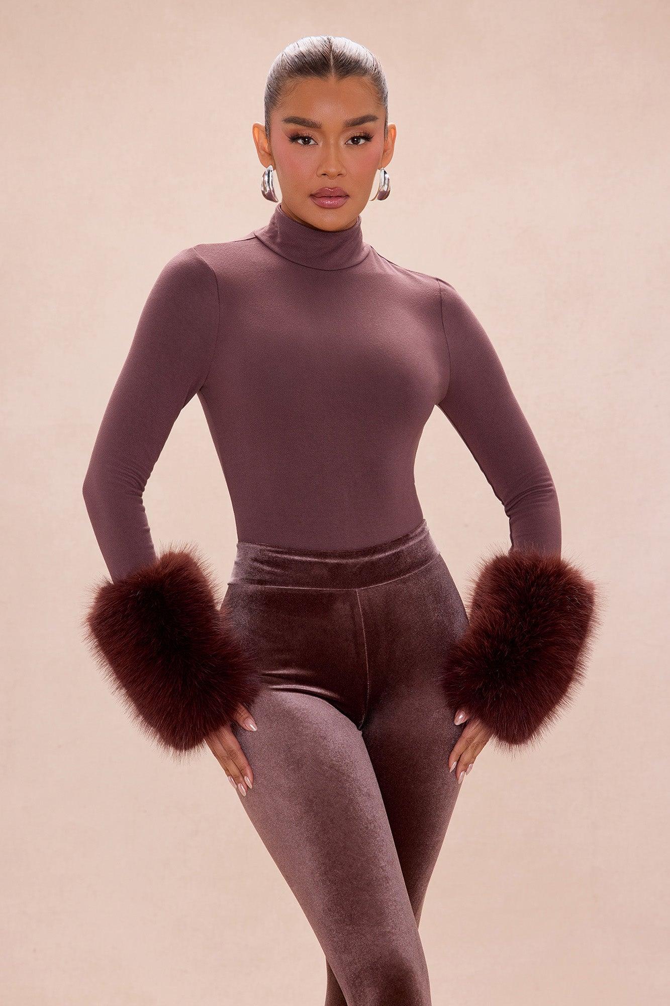 Moscow Fur Bodysuit - Chocolate Female Product Image