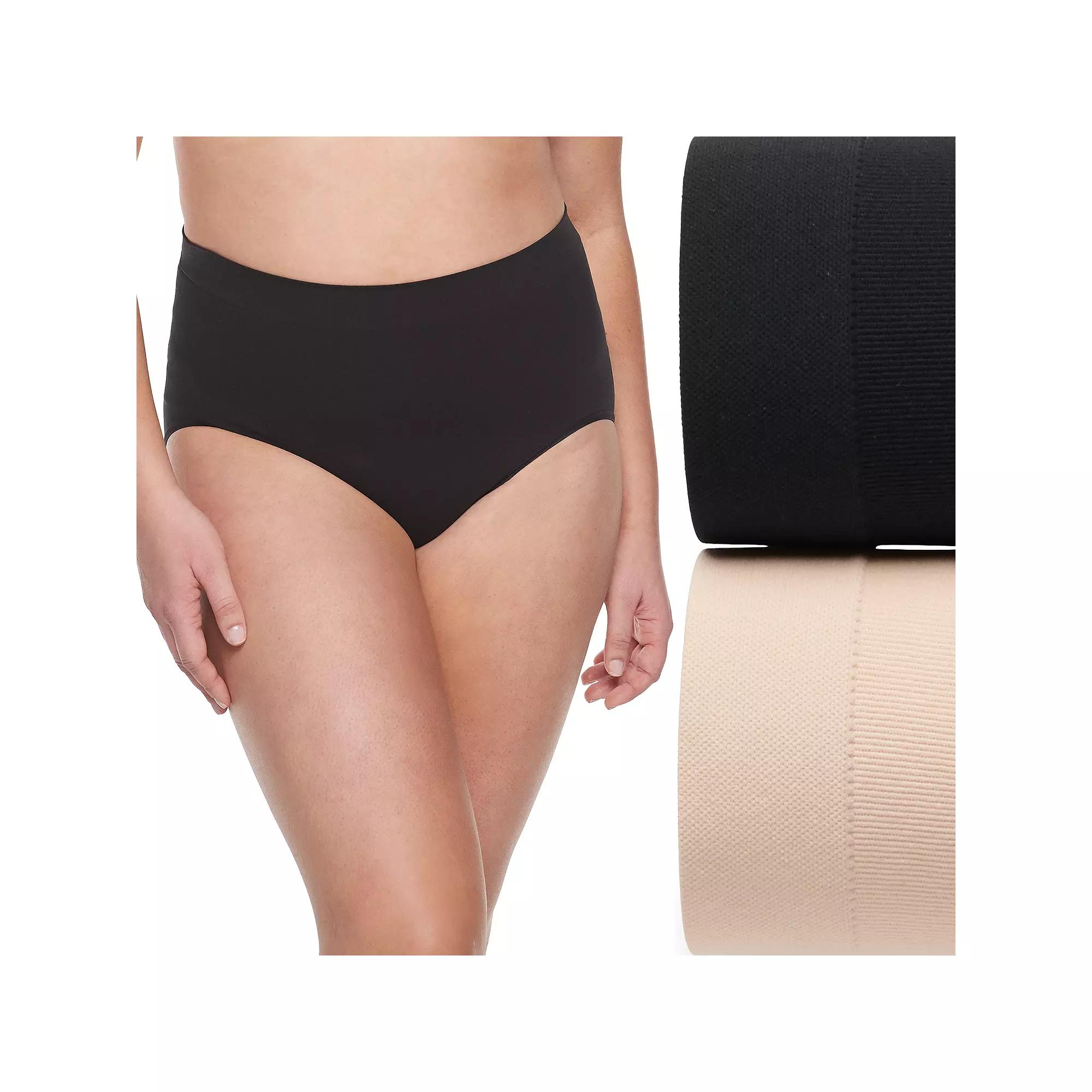 Plus Size RED HOT by SPANX® All Around 2-Pack Brief Panty 10169R, Women's, Size: 1XL, Nude And Black Product Image