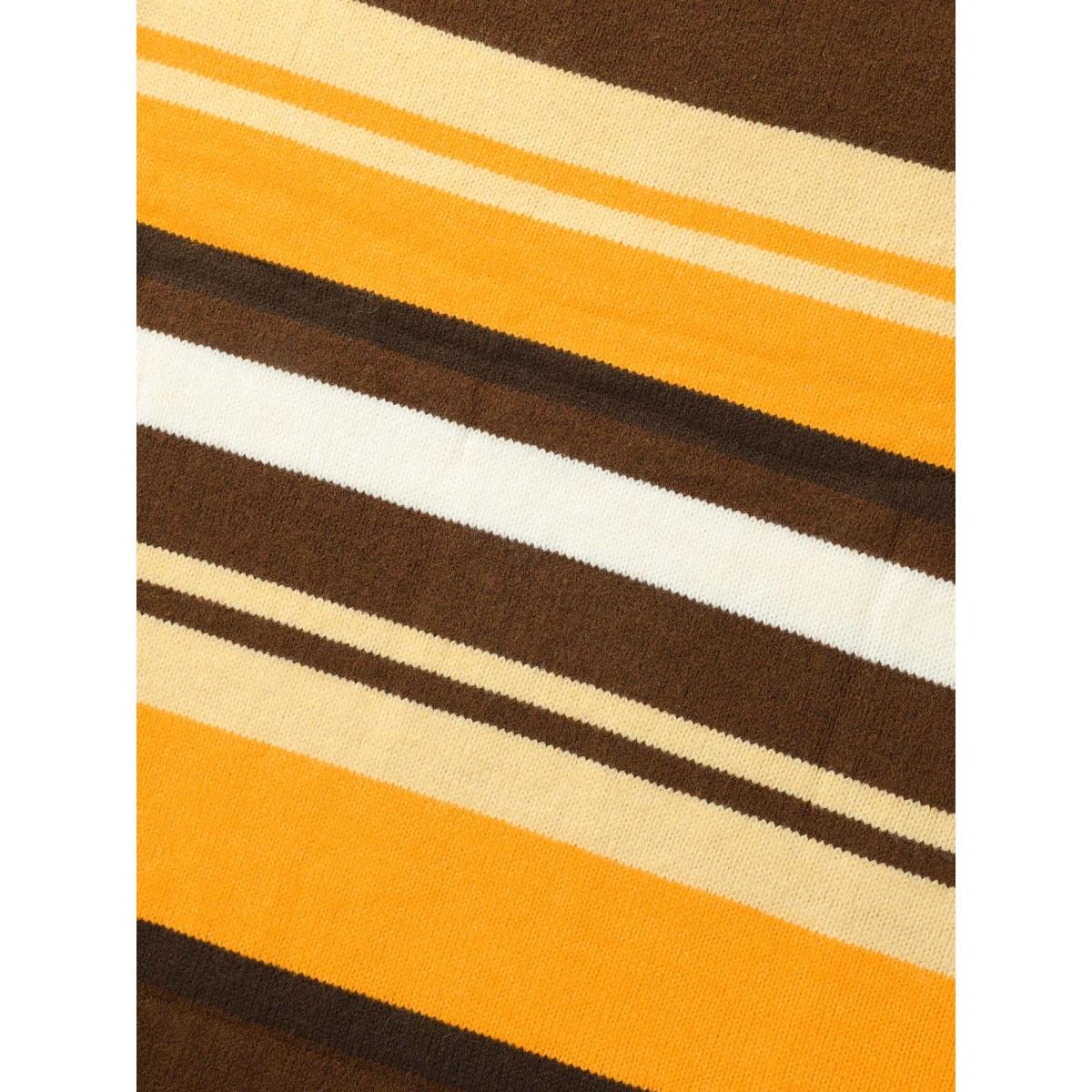 Plus Size Contrast Striped Drop Shoulder Sleeve Pullover Multicolor Women Casual Long Sleeve Round Neck Everyday Pullovers BloomChic 28/5X Product Image