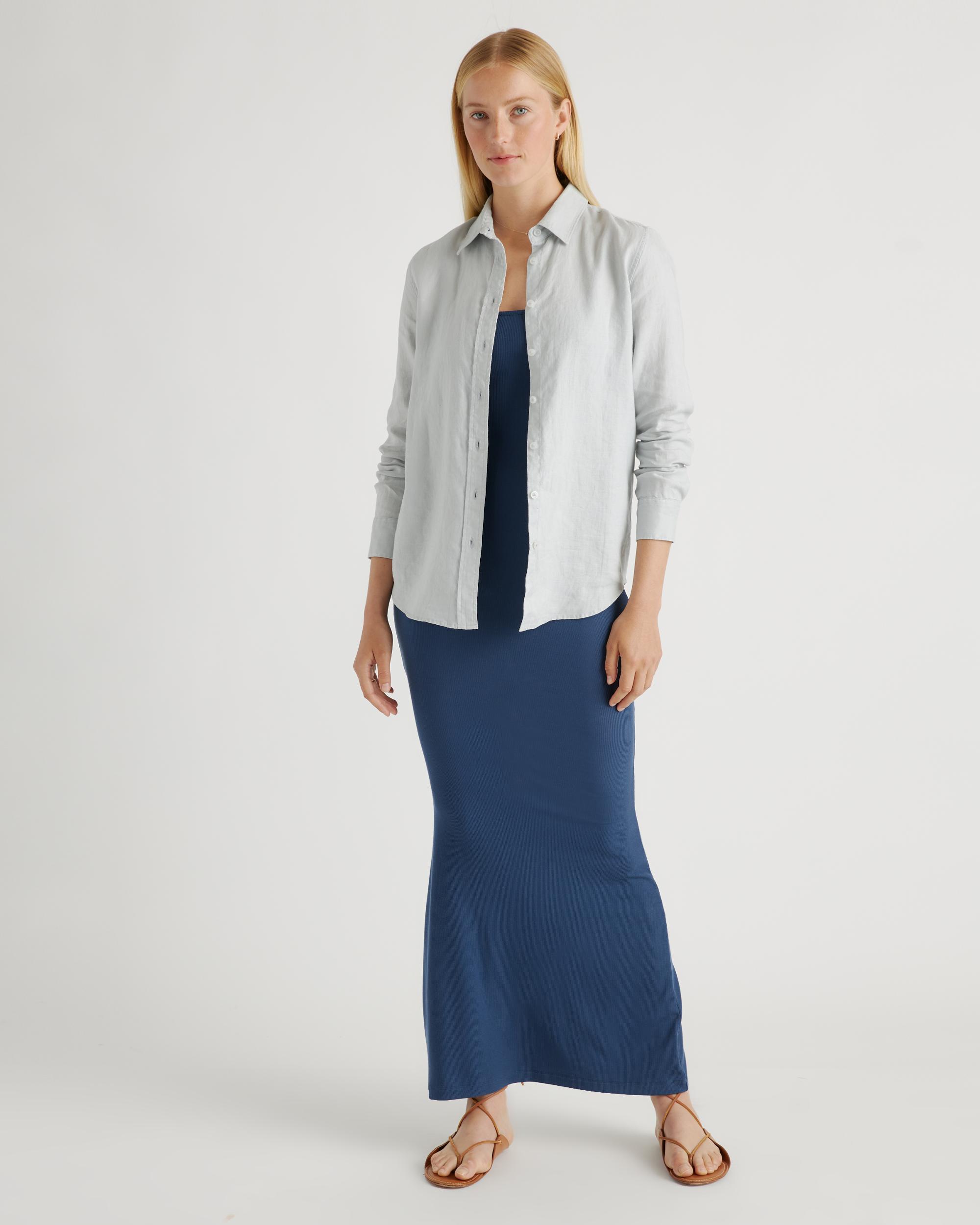 Quince | Women's Tencel Rib Knit Maxi Slip Dress Size XS, Cotton/Modal Product Image