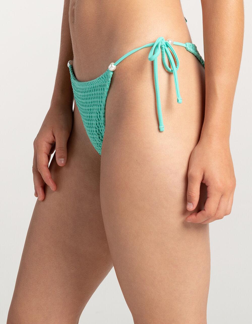 DAMSEL Crochet Tie Side Bikini Bottoms - OPAL Product Image