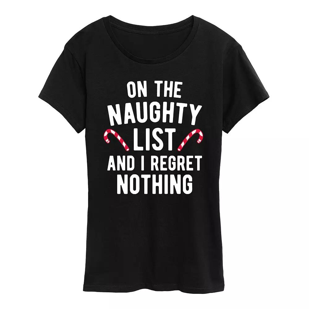 Women's On The Naughty List Graphic Tee, Girl's,  Product Image