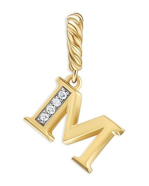 Womens Pav Initial Pendant in 18K Yellow Gold Product Image