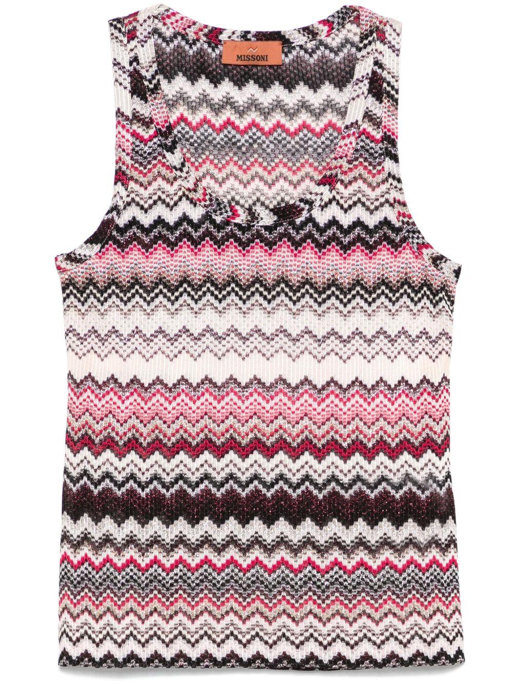 zigzag-pattern tank top  Product Image