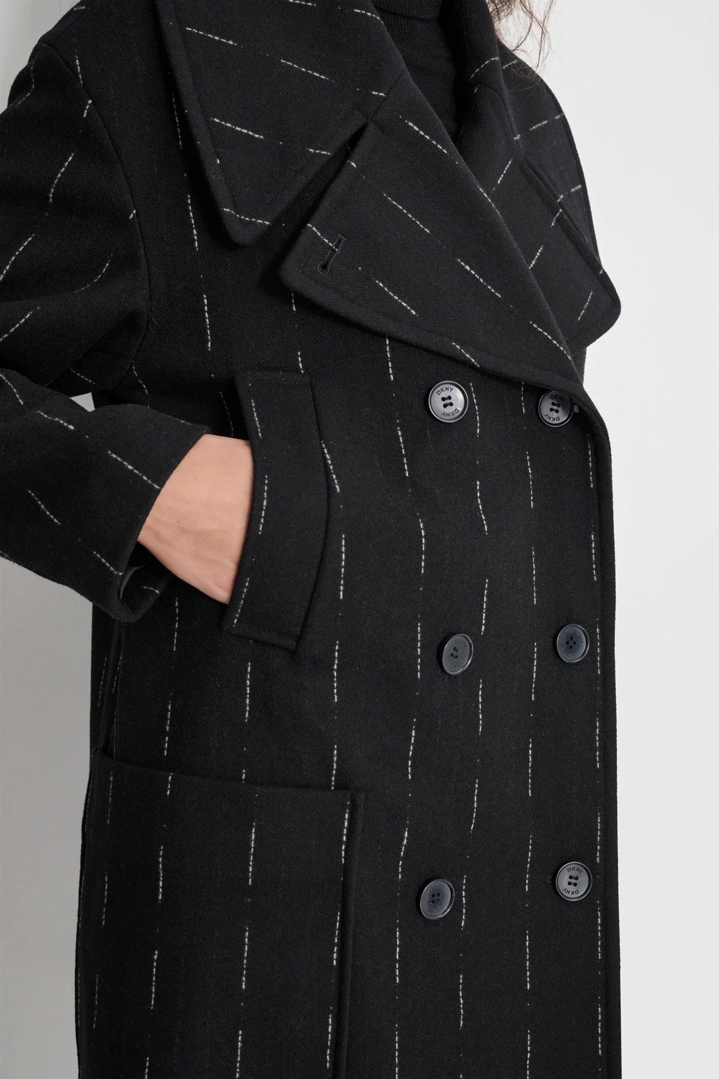 OVERSIZED BROKEN PINSTRIPE COAT Product Image