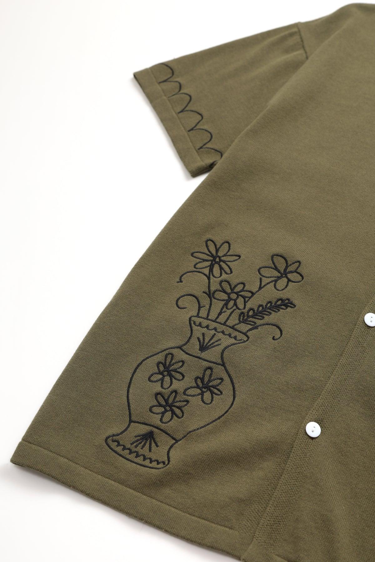 Knitted Vase Shirt - Olive Product Image