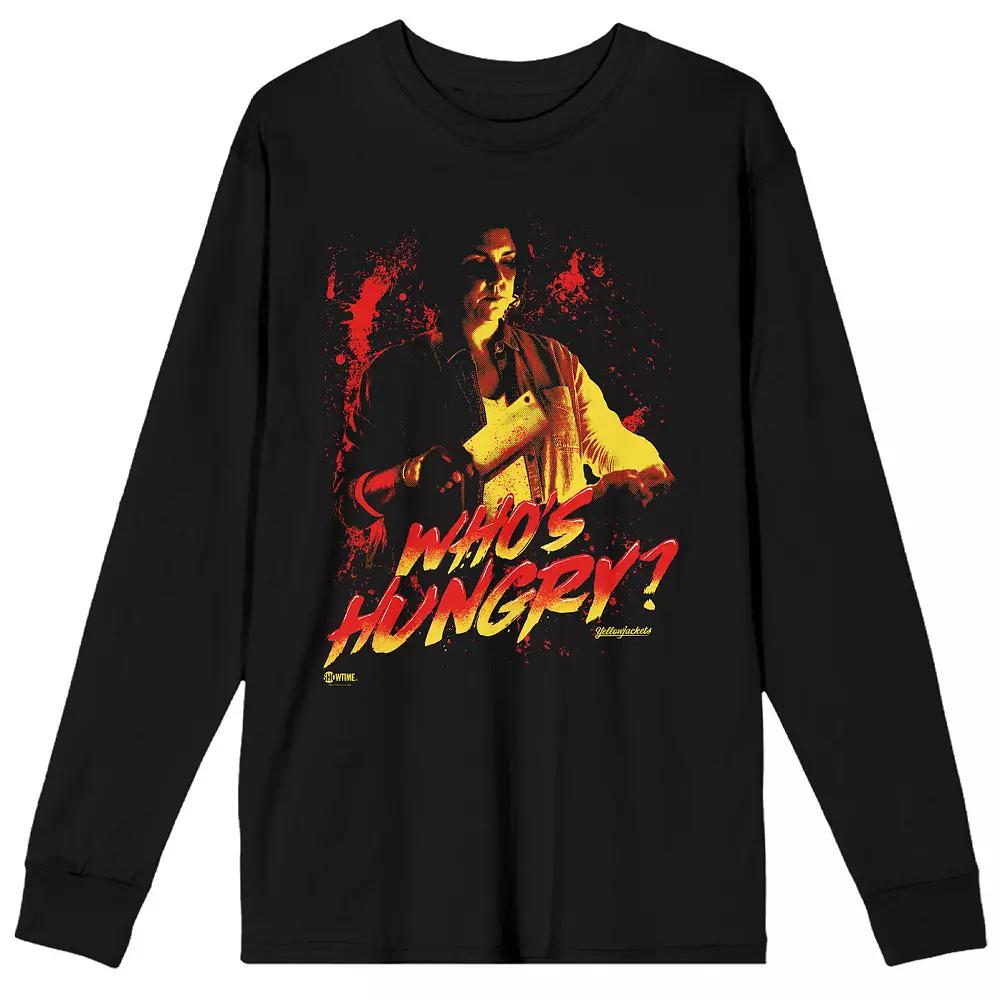 Men's Yellowjackets Whos Hungry Long Sleeve Graphic Tee,  Product Image