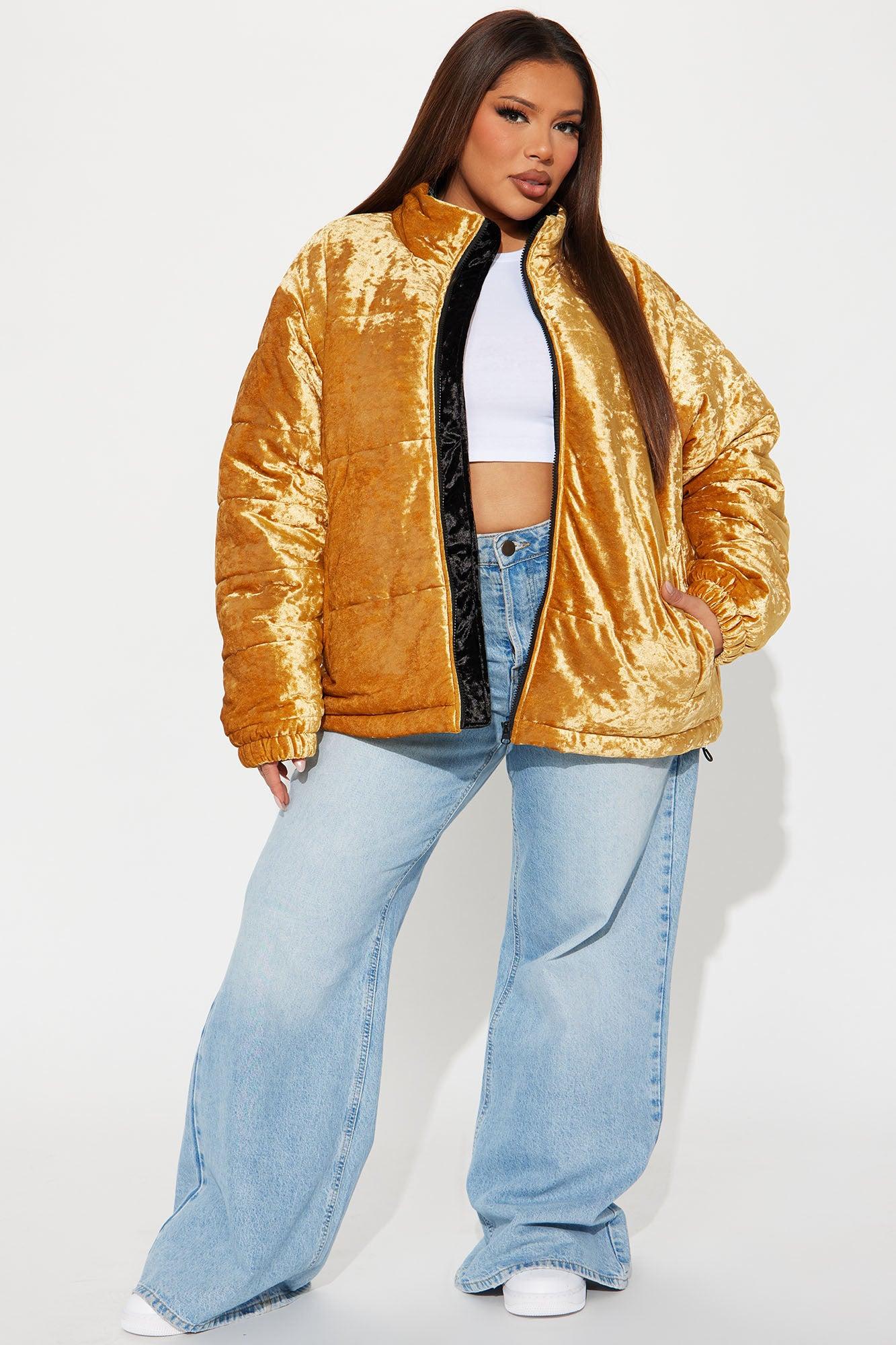 Jasmine Puffer Jacket - Gold Female Product Image