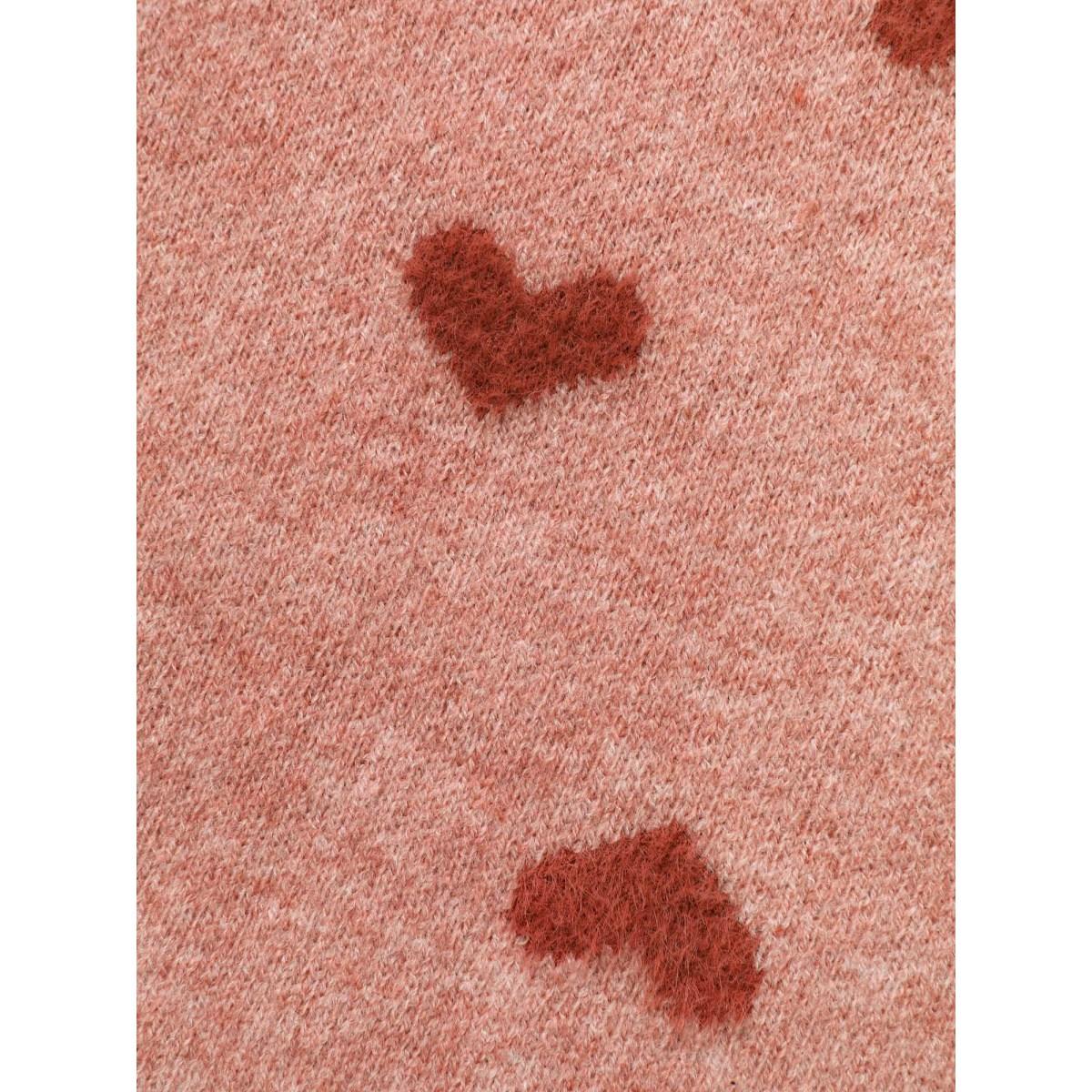 Plus Size Heart Shaped Drop Shoulder Pullover Watermelon Women Casual Long Sleeve Round Neck Everyday Pullovers BloomChic 28/5X Product Image