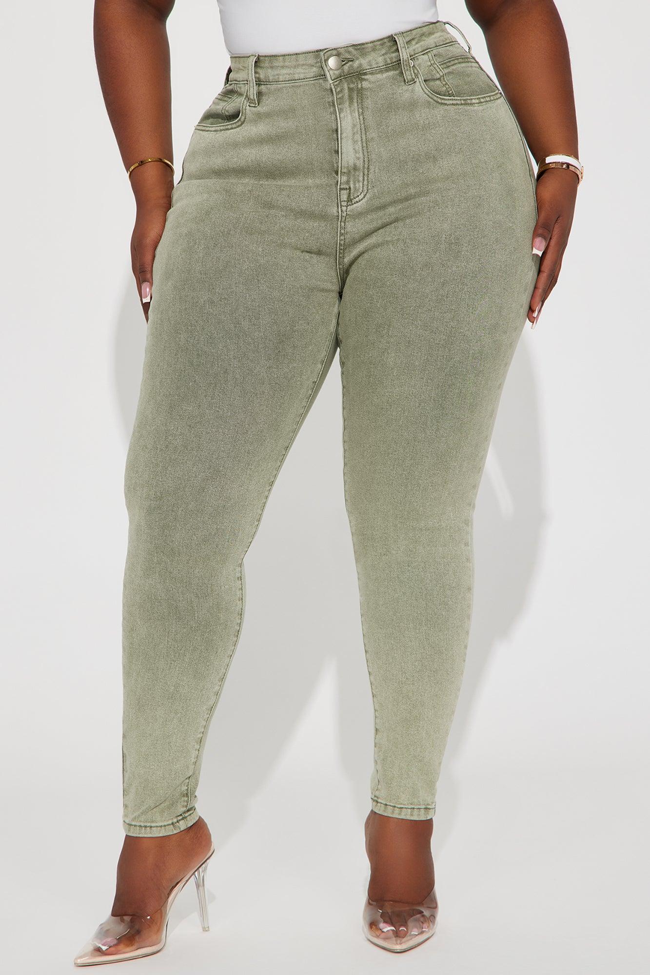 Shape Up Sculpting Stretch Skinny Jeans - Green Product Image