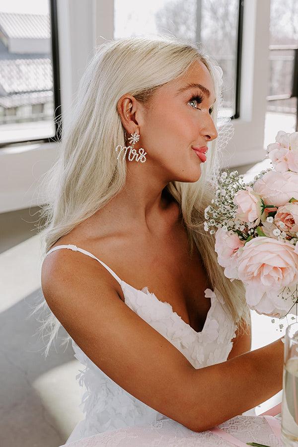 Mrs. Rhinestone Earrings in Gold Product Image