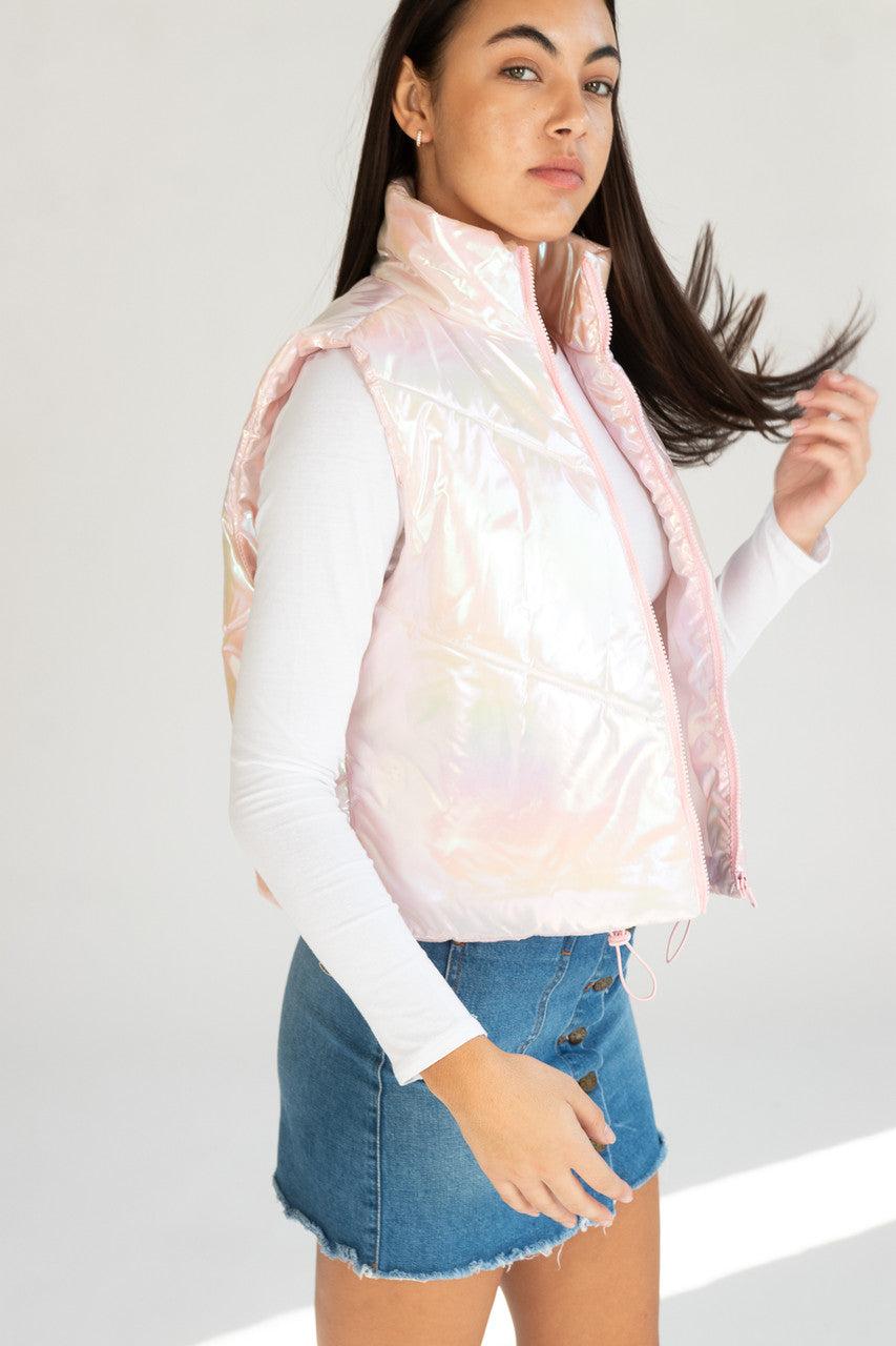 Iridescent Puffer Vest Product Image