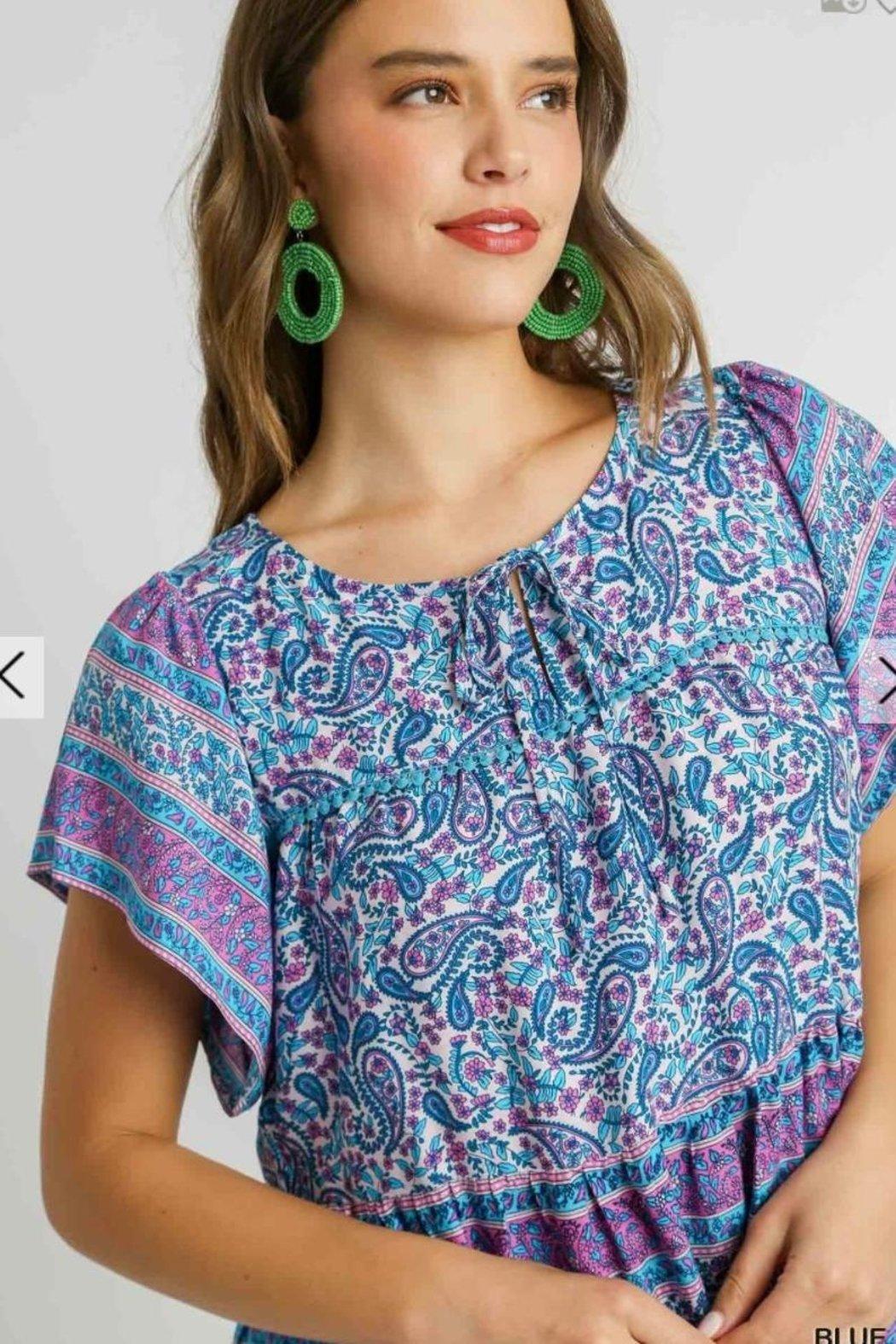 Dress, Border Print Paisley Product Image