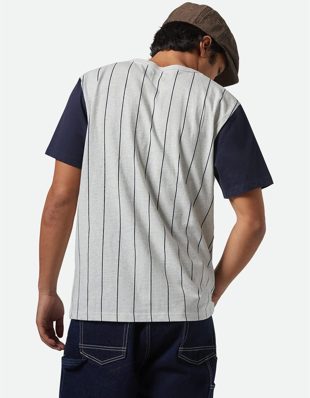 BRIXTON The League Mens Baseball Tee - HEATHER GRAY Product Image