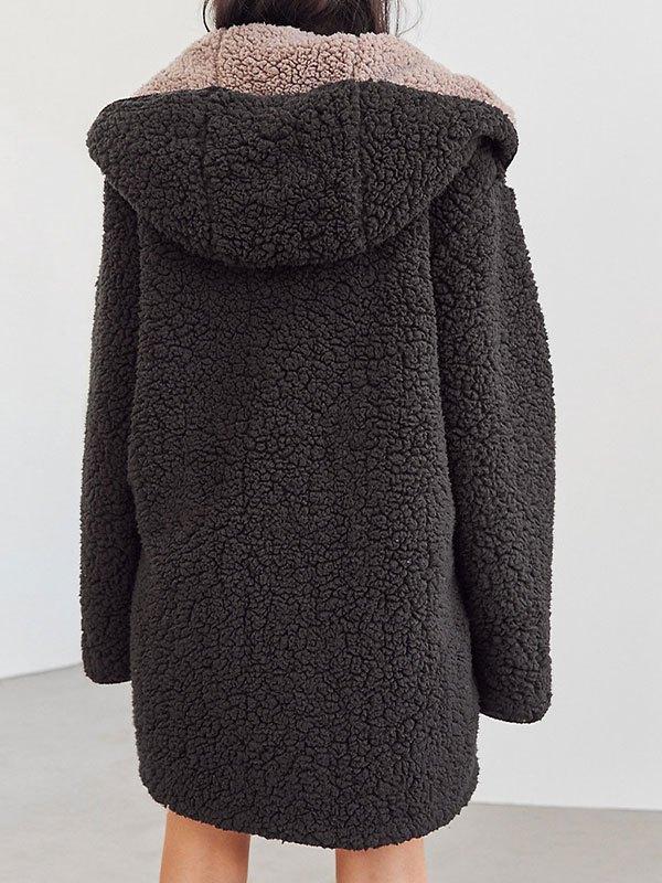 Reverse Hooded Fleece Coat Product Image