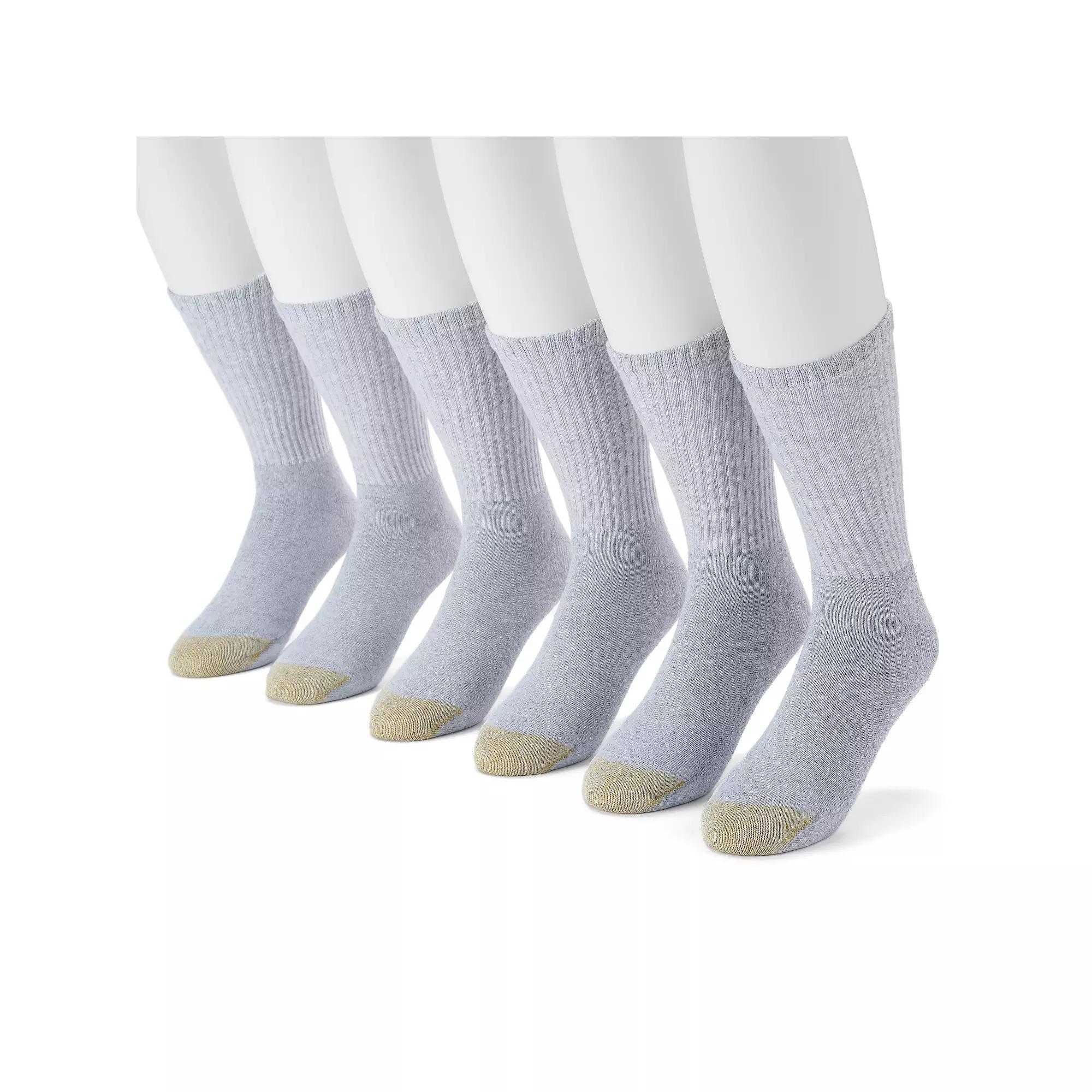 Cotton Cushion Big & Tall Crew Socks 6-Pack Product Image