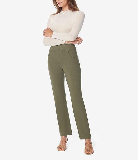 HUE Game-Changing High Rise Denim Straight Leggings Product Image