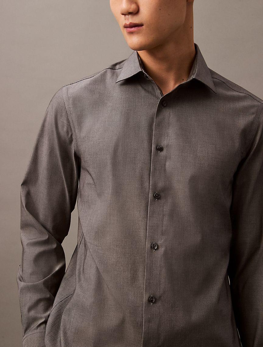 Steel Solid Slim Fit Button-Down Shirt Product Image