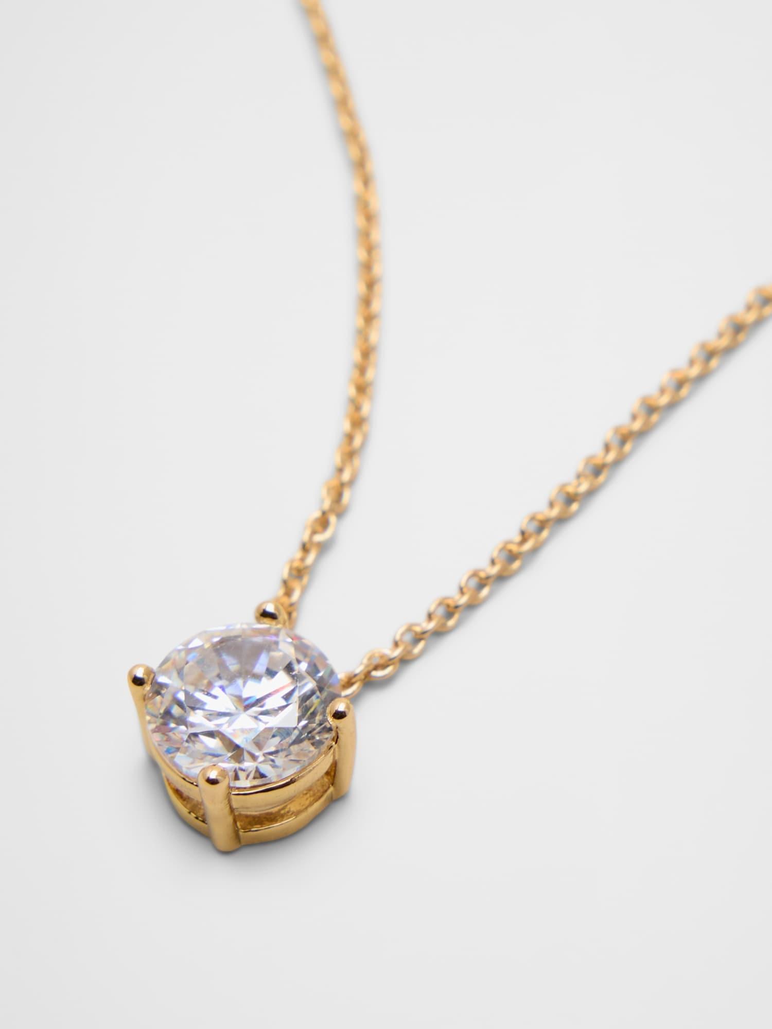 Cubic Zirconia Solitaire Necklace Product Image
