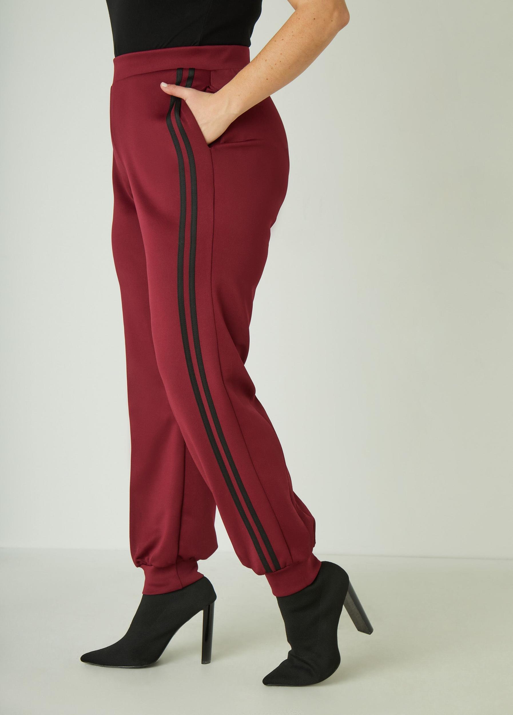 High Rise Striped Joggers Product Image