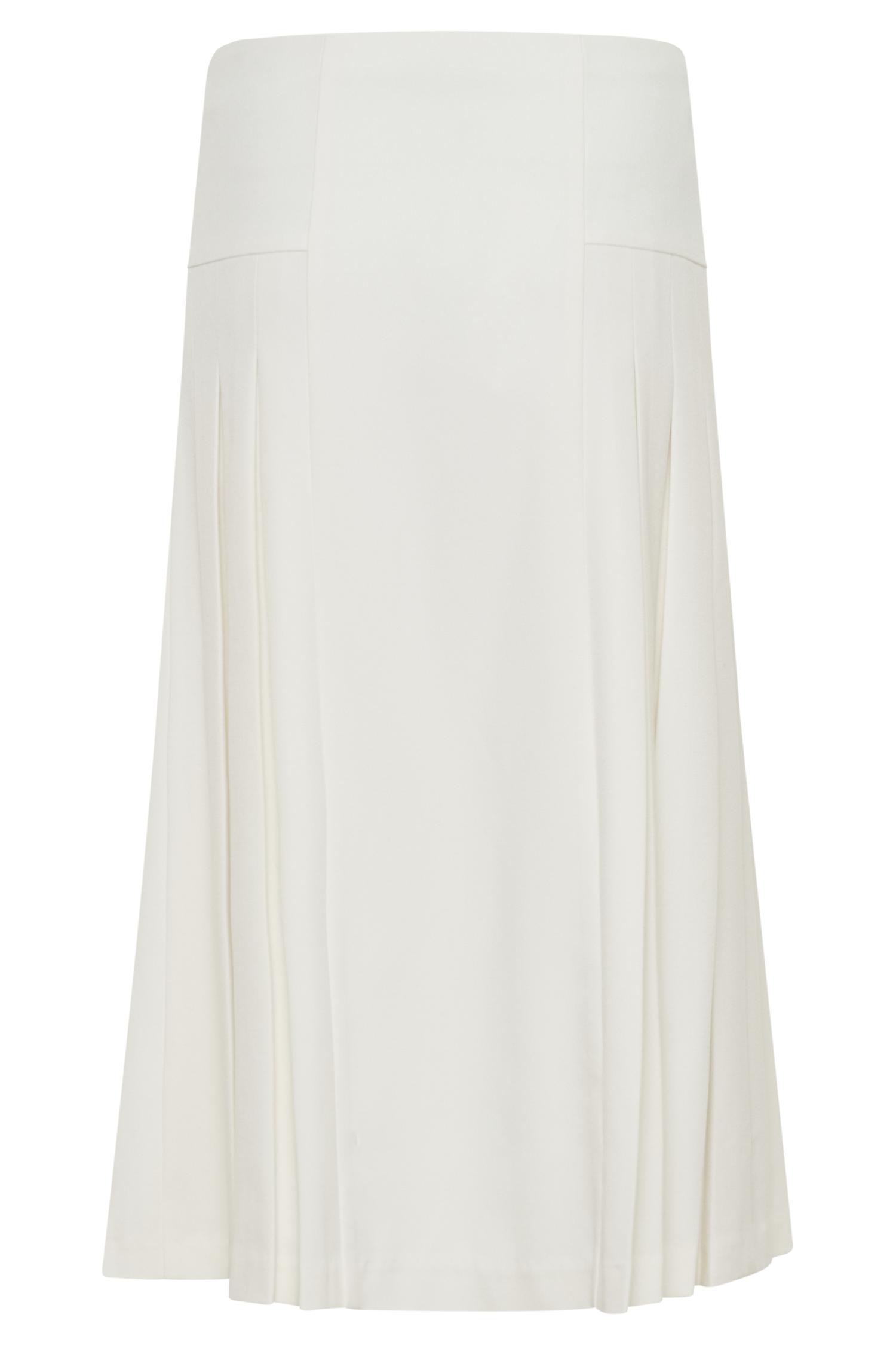 Brigette Pleated Midi Skirt - Ivory Product Image