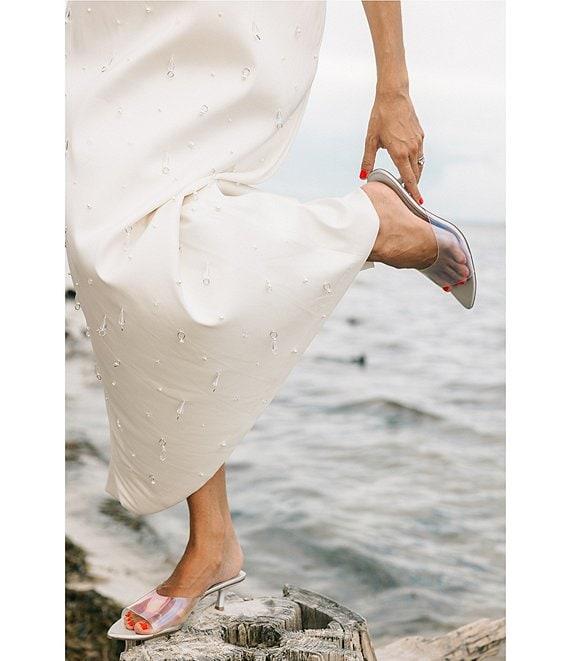 Antonio Melani x Elizabeth Damrich Glass Stretch Mikado Scoop Neck Sleeveless Embellished A-Line Maxi Dress Product Image