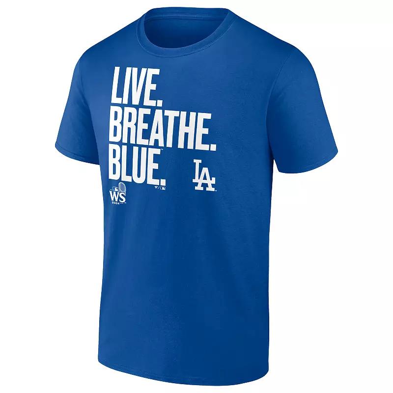 Men's Fanatics Los Angeles Dodgers World Series Participant Live Breathe Blue T-Shirt, Size: Large Product Image