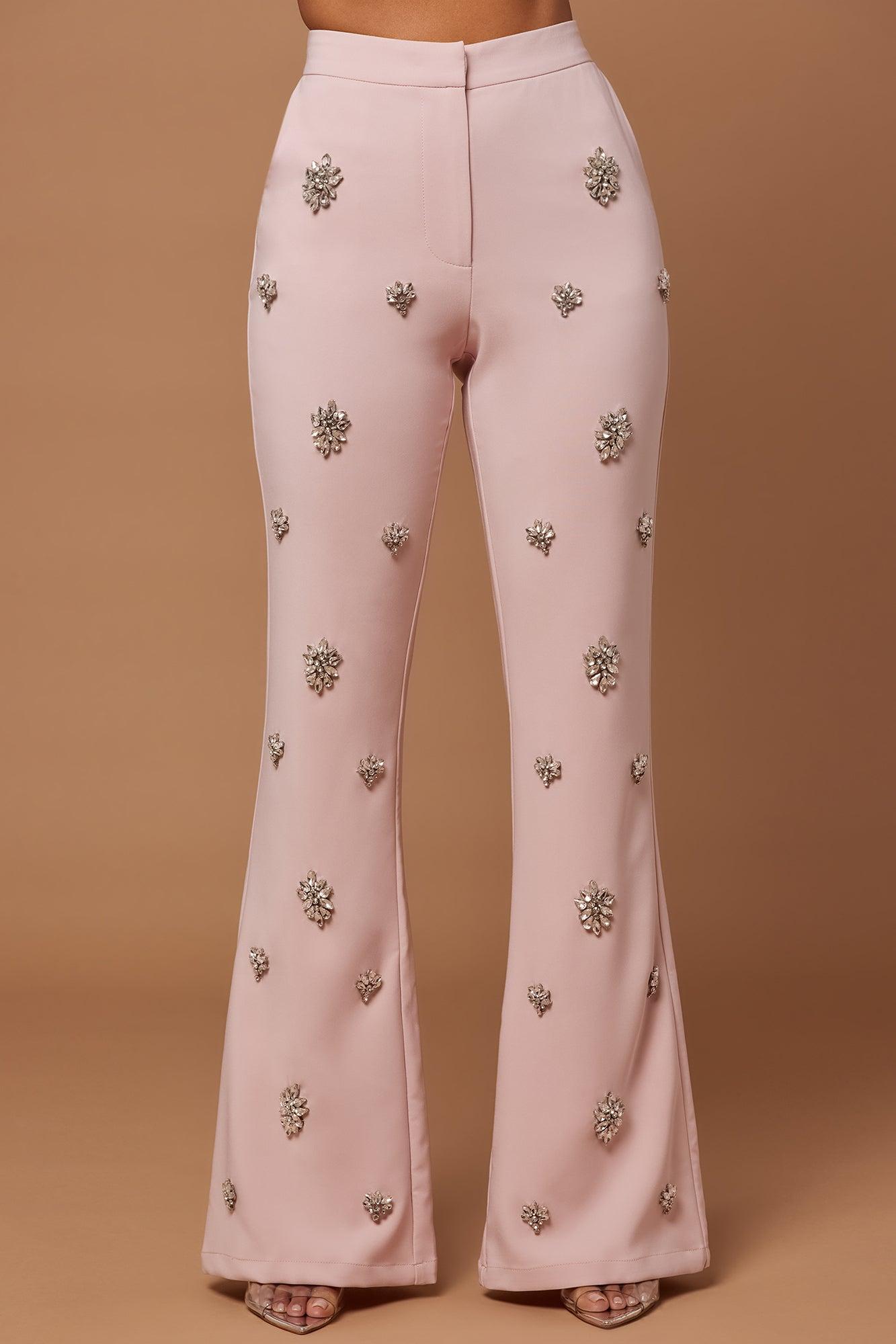 Verona Embellished Pant - Rose Product Image