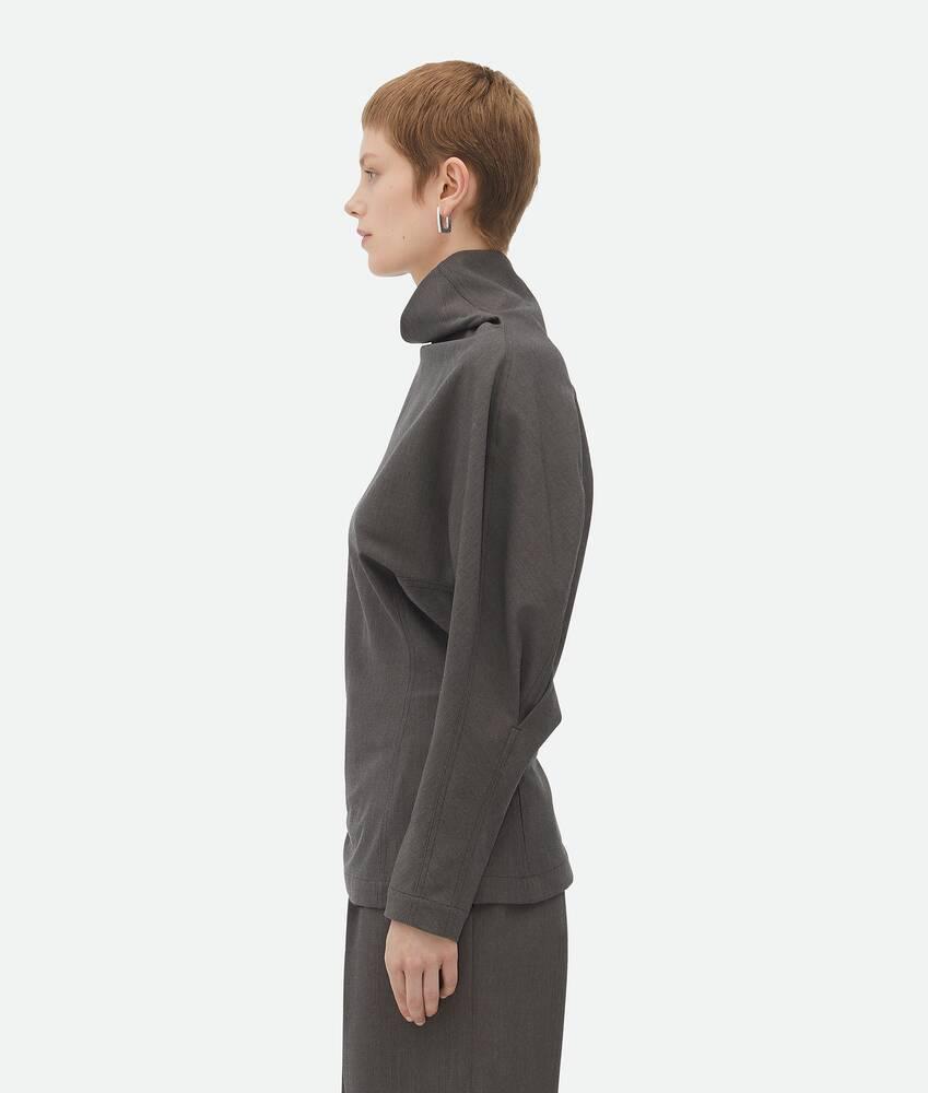 Women's Light Wool Top in Grey melange Product Image