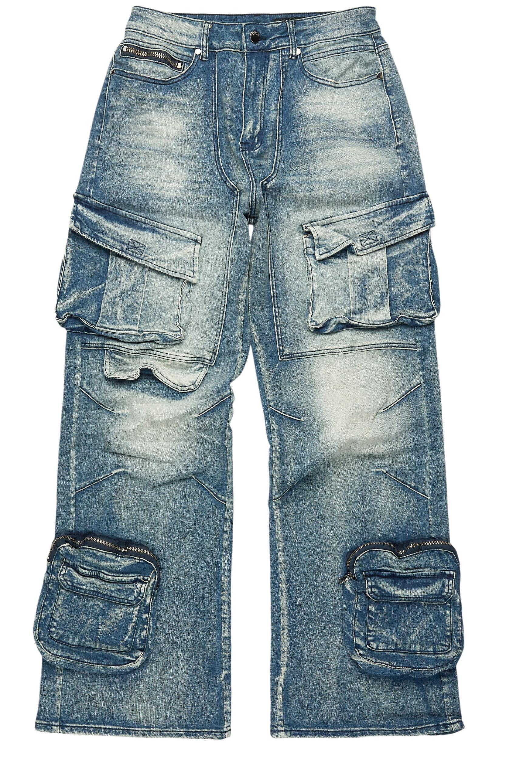 Velo Blue Baggy Fit Jean Male Product Image