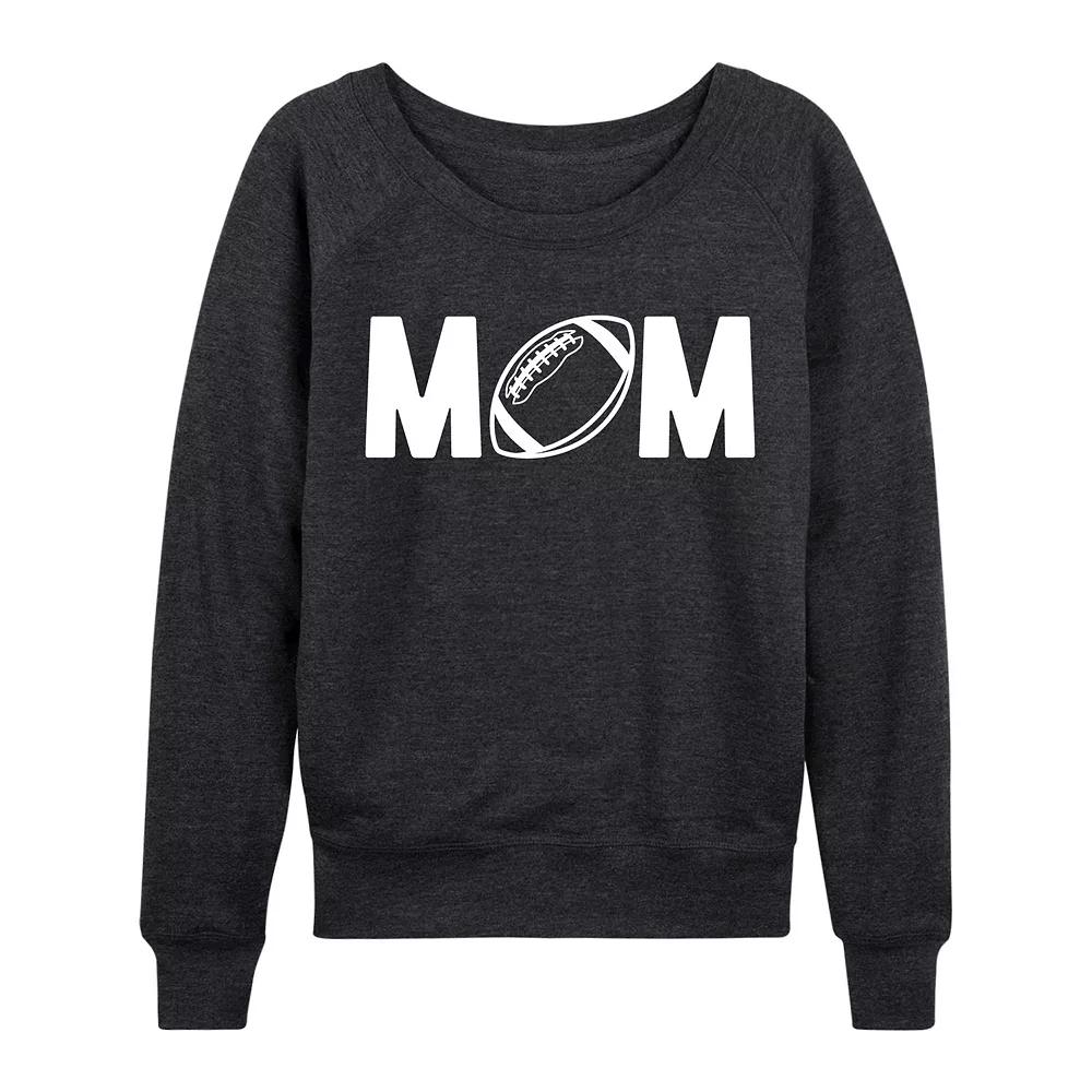 Women's Mom Football French Terry Long Sleeve Tee, Girl's,  Product Image