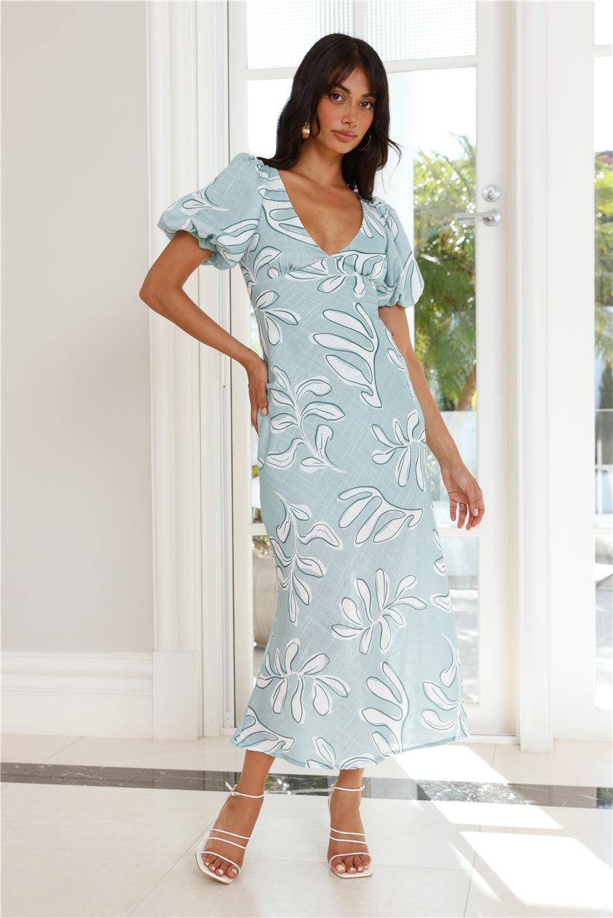 Autumn Breeze Maxi Dress Sage Product Image