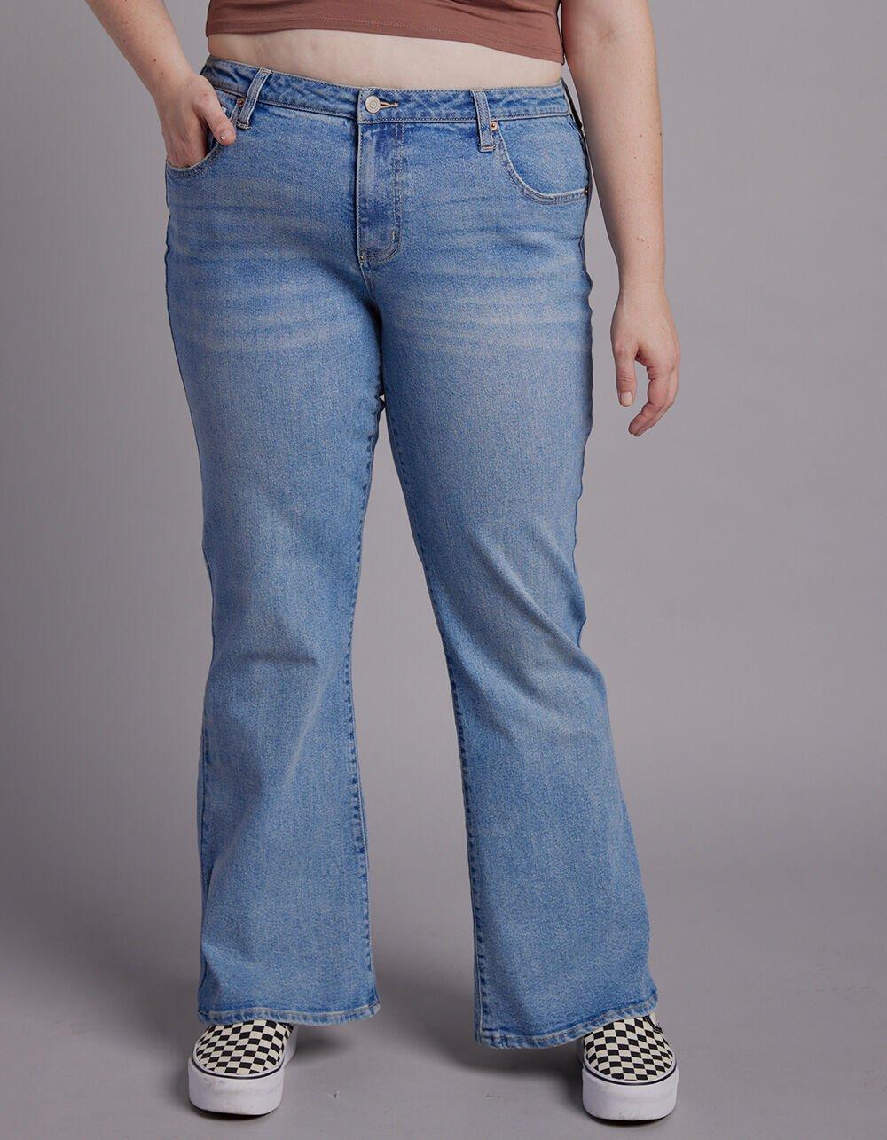 RSQ Womens Low Rise Flare Jeans - LIGHT WASH Product Image