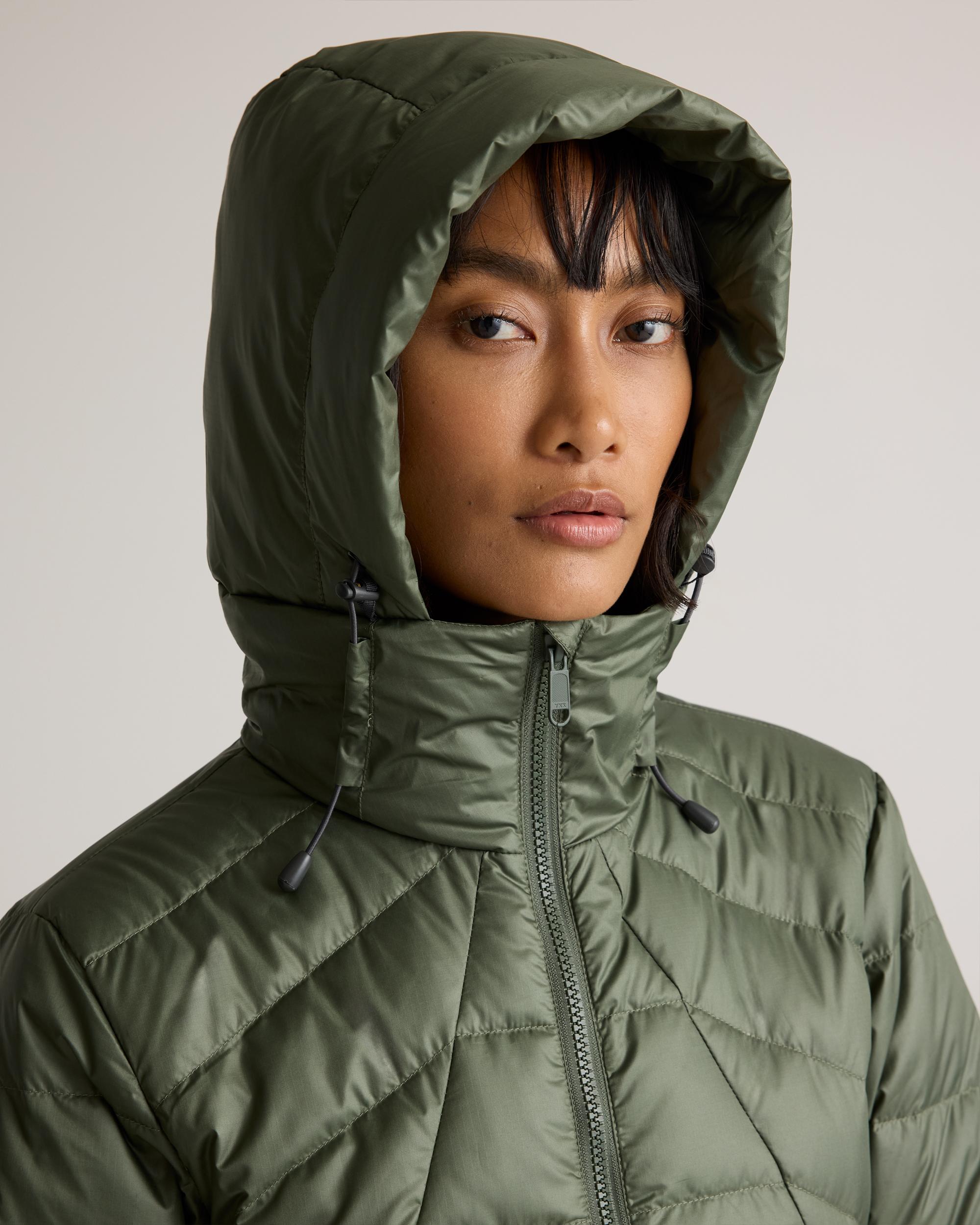 Quince | Women's Lightweight Down Packable Puffer Hooded Jacket Recycled Polyester Product Image