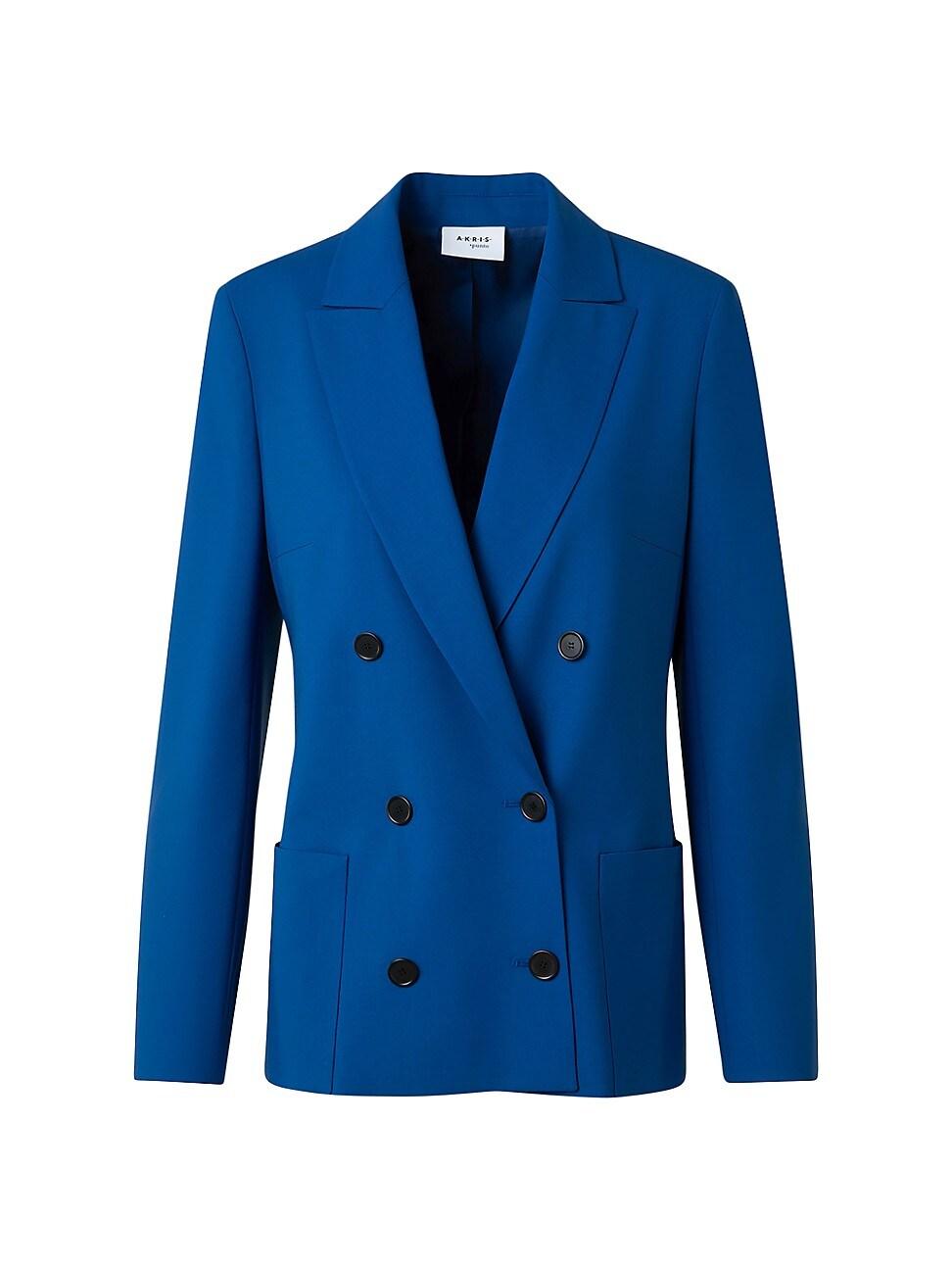 Womens Wool Double-Breasted Blazer Product Image