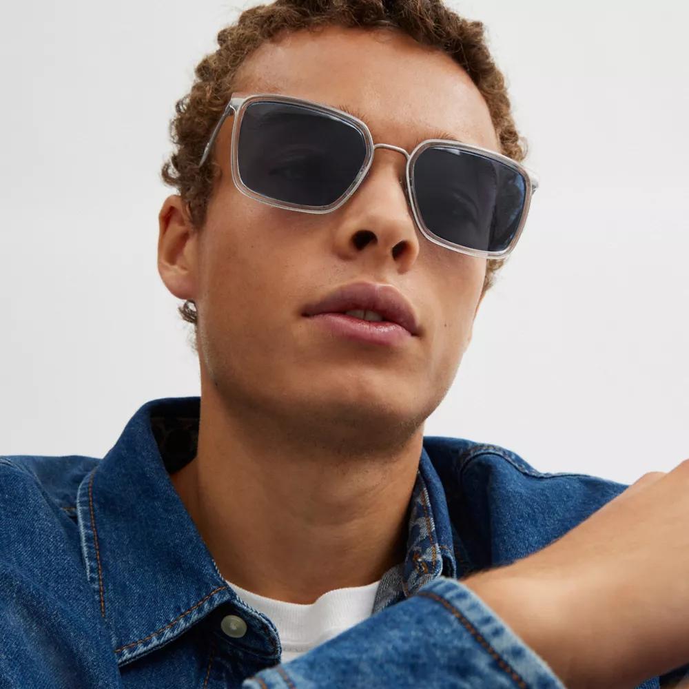 C Hardware Metal Square Sunglasses Product Image