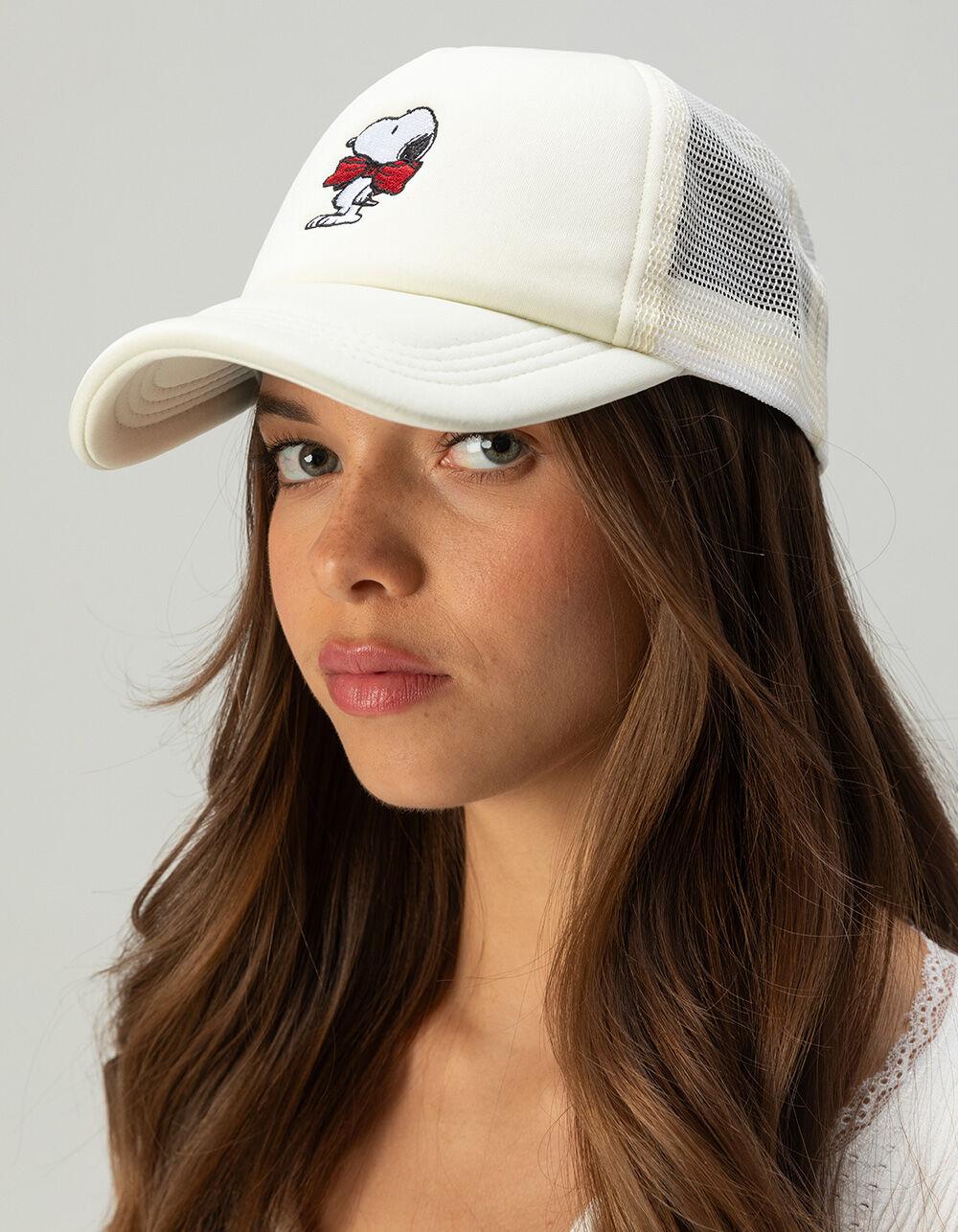 RSQ x Peanuts Snoopy Bow Womens Trucker Hat - IVORY Product Image