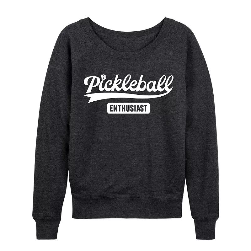 Women's Pickleball Enthusiast French Terry Long Sleeve Tee, Girl's,  Product Image